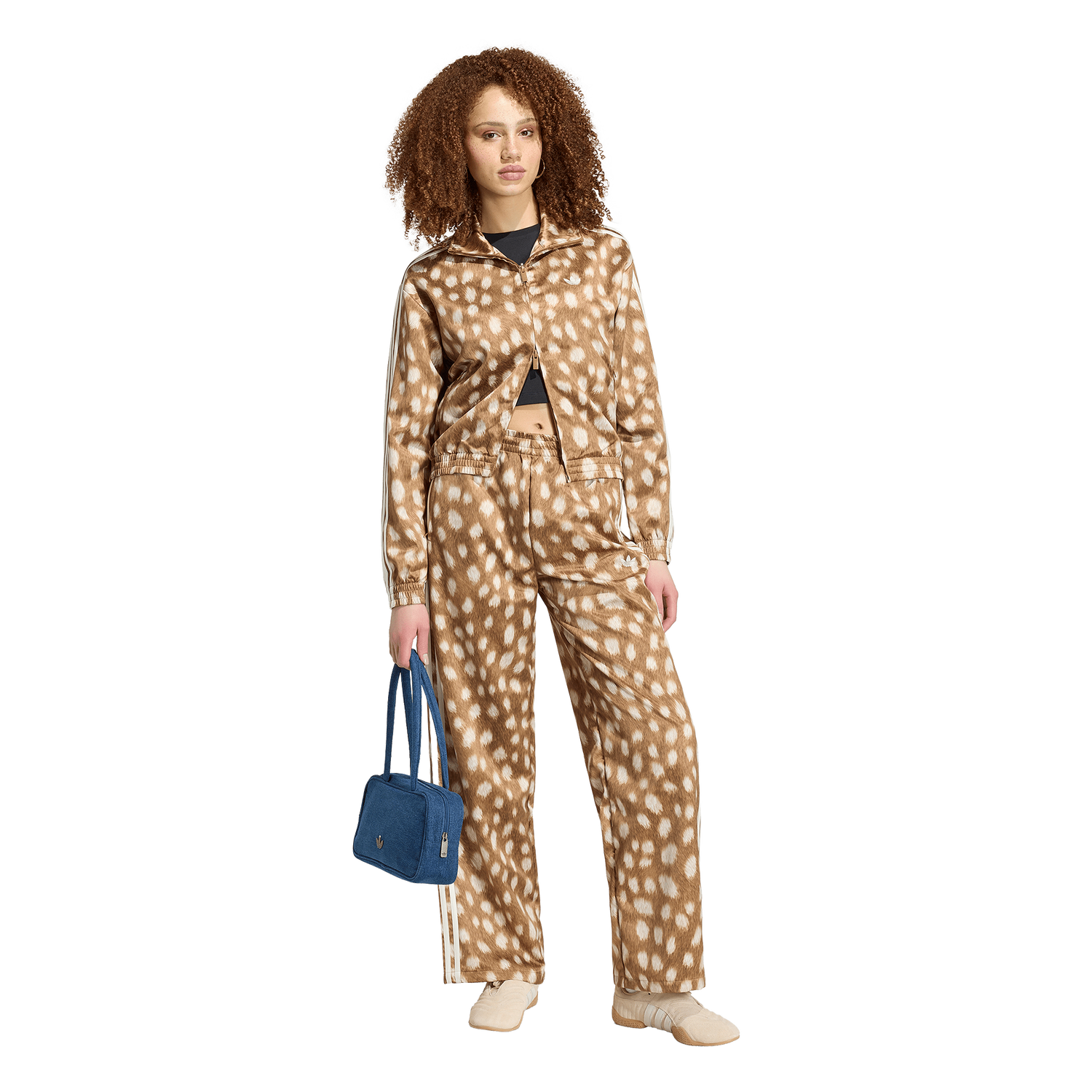 adidas Originals Firebird Animal Print Track Top - Women's - Brown Desert