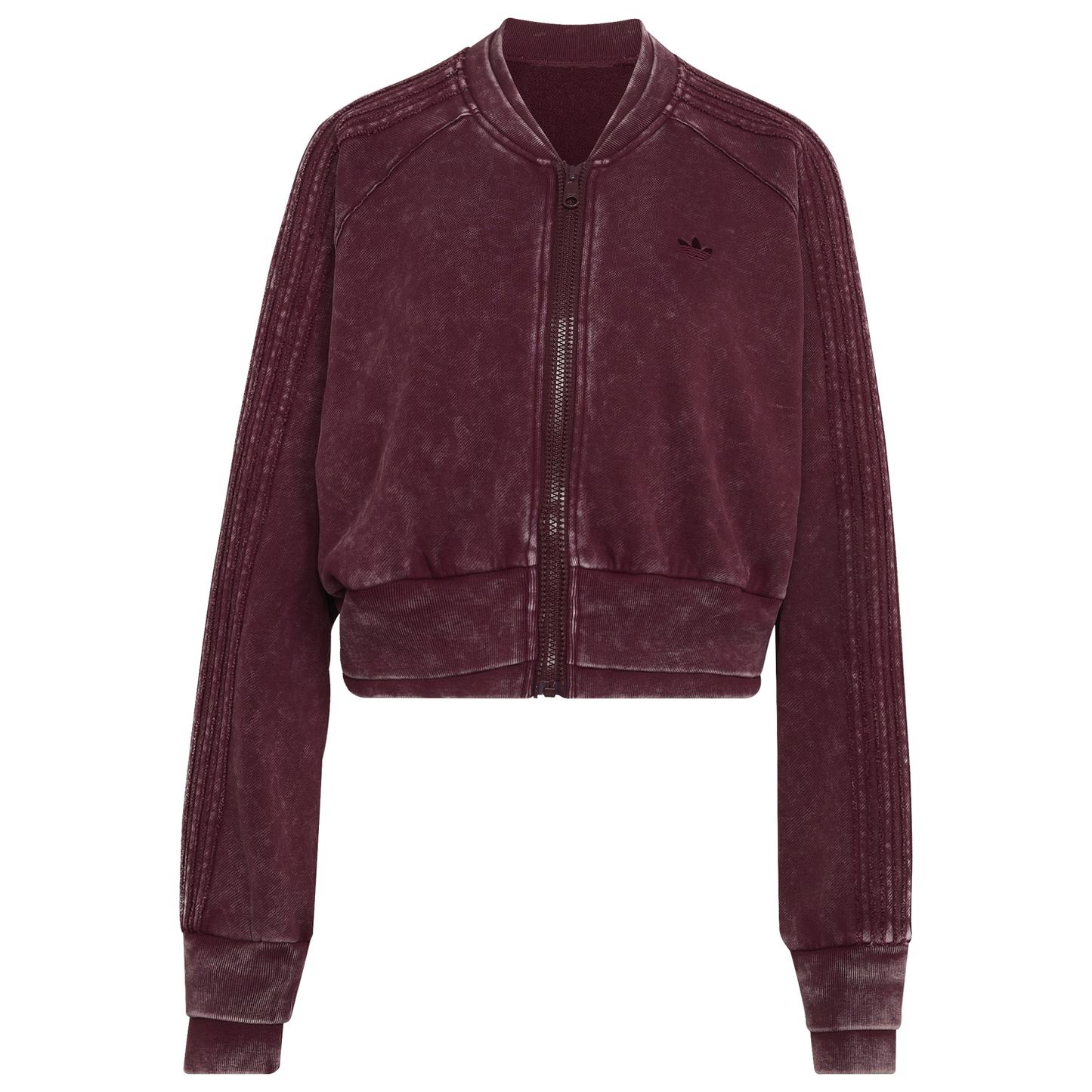 adidas Originals SST Double Layered Cropped Track Top - Women's - Maroon