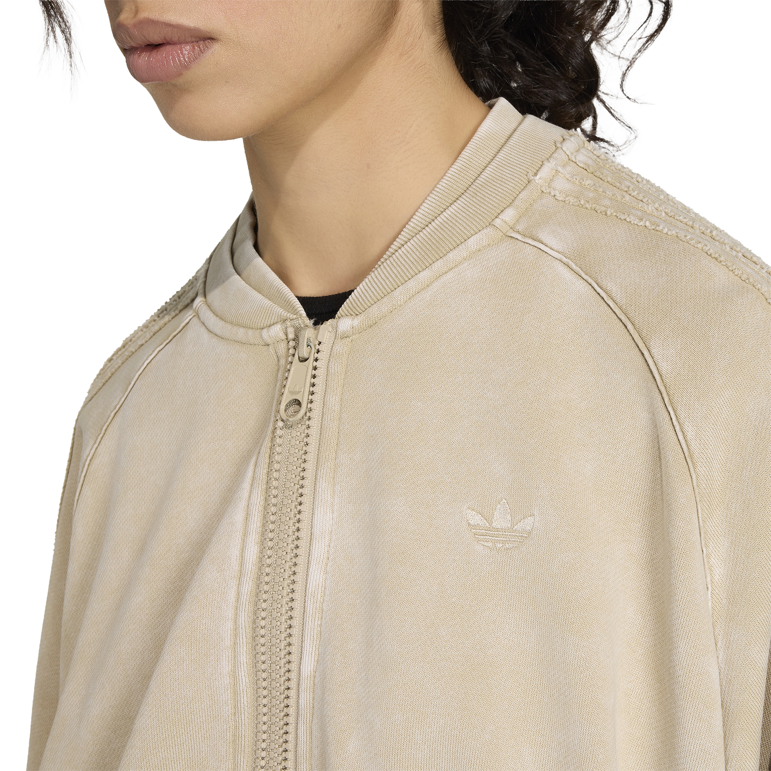 adidas Originals SST Double Layered Cropped Track Top - Women's - Khaki
