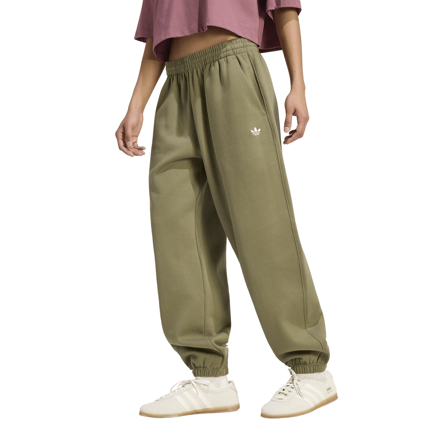 adidas Originals Essentials Loose Fleece Joggers - Women's - Olive Strata
