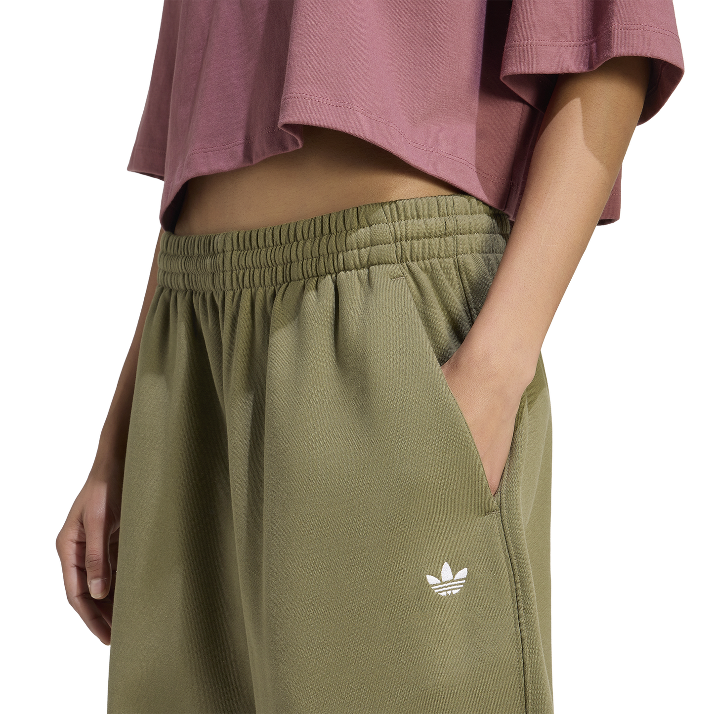 adidas Originals Essentials Loose Fleece Joggers - Women's - Olive Strata