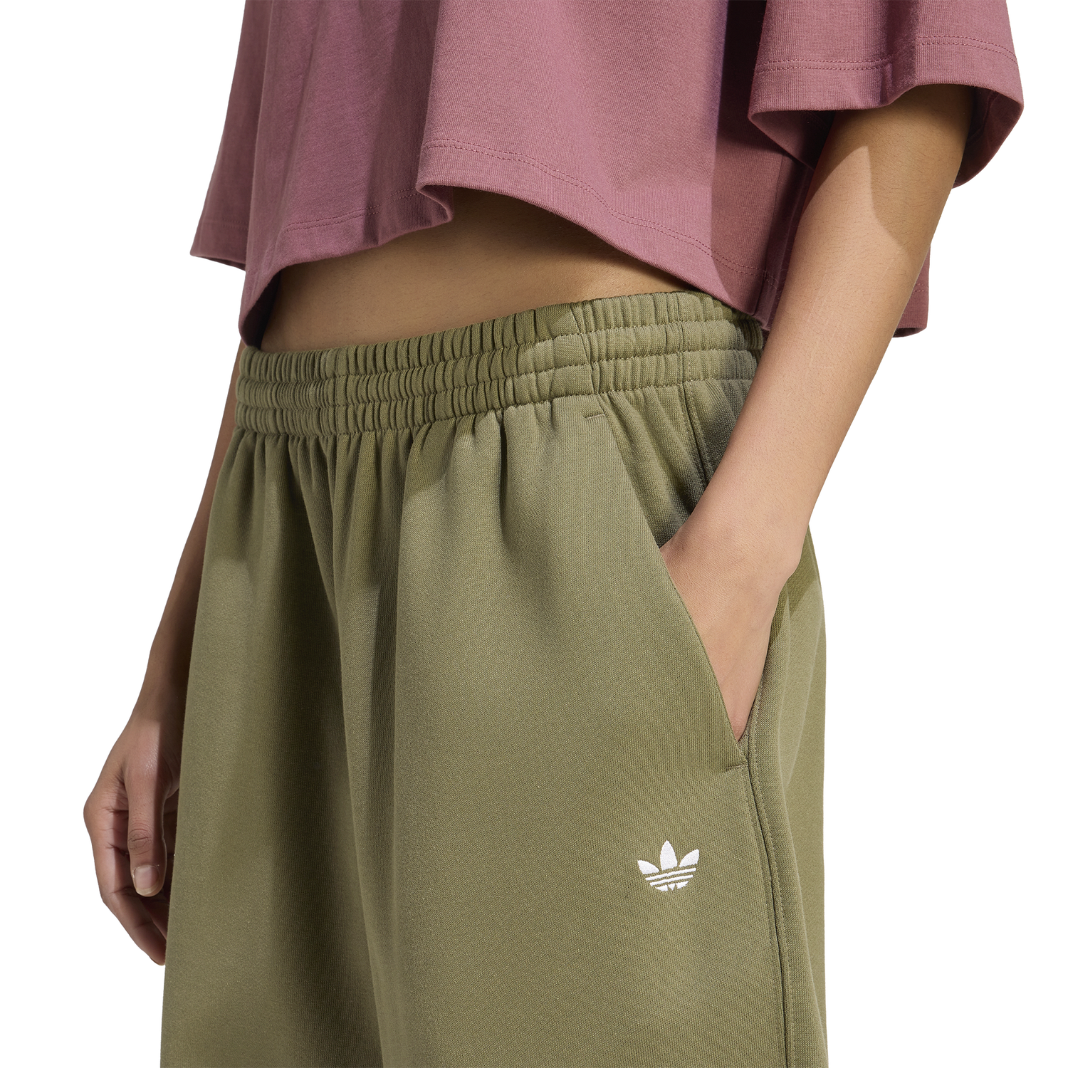 adidas Originals Essentials Loose Fleece Joggers - Women's - Olive Strata