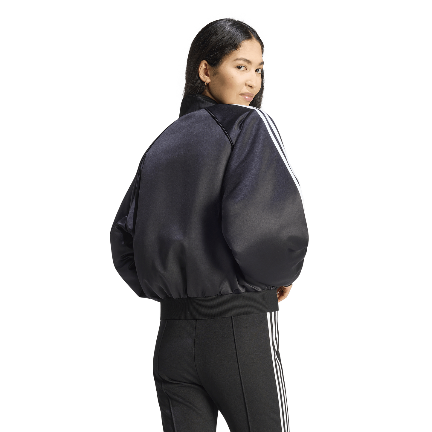 adidas Originals Superstar Satin Bomber Jacket - Women's - White/Black/Grey
