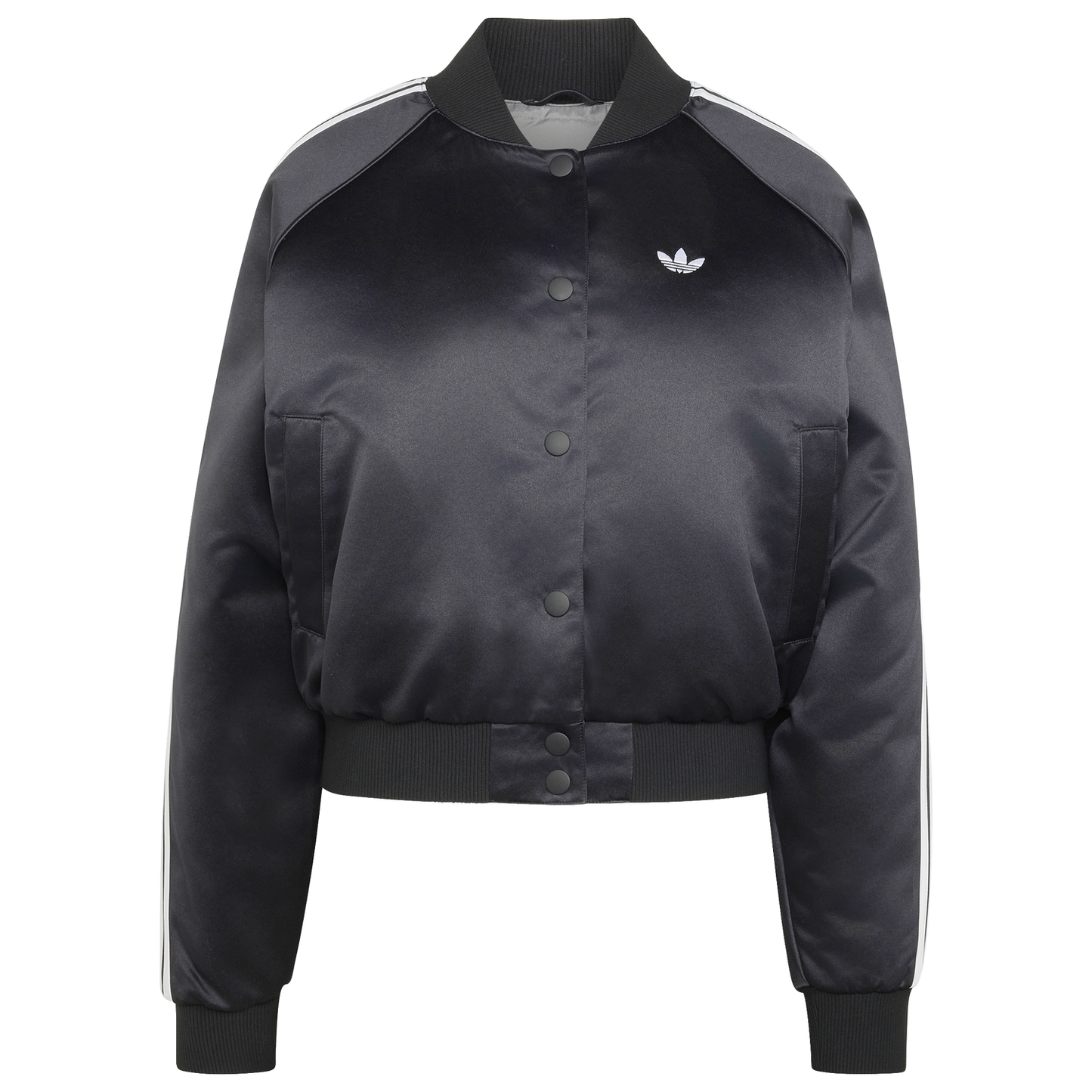 adidas Originals Superstar Satin Bomber Jacket - Women's - White/Black/Grey