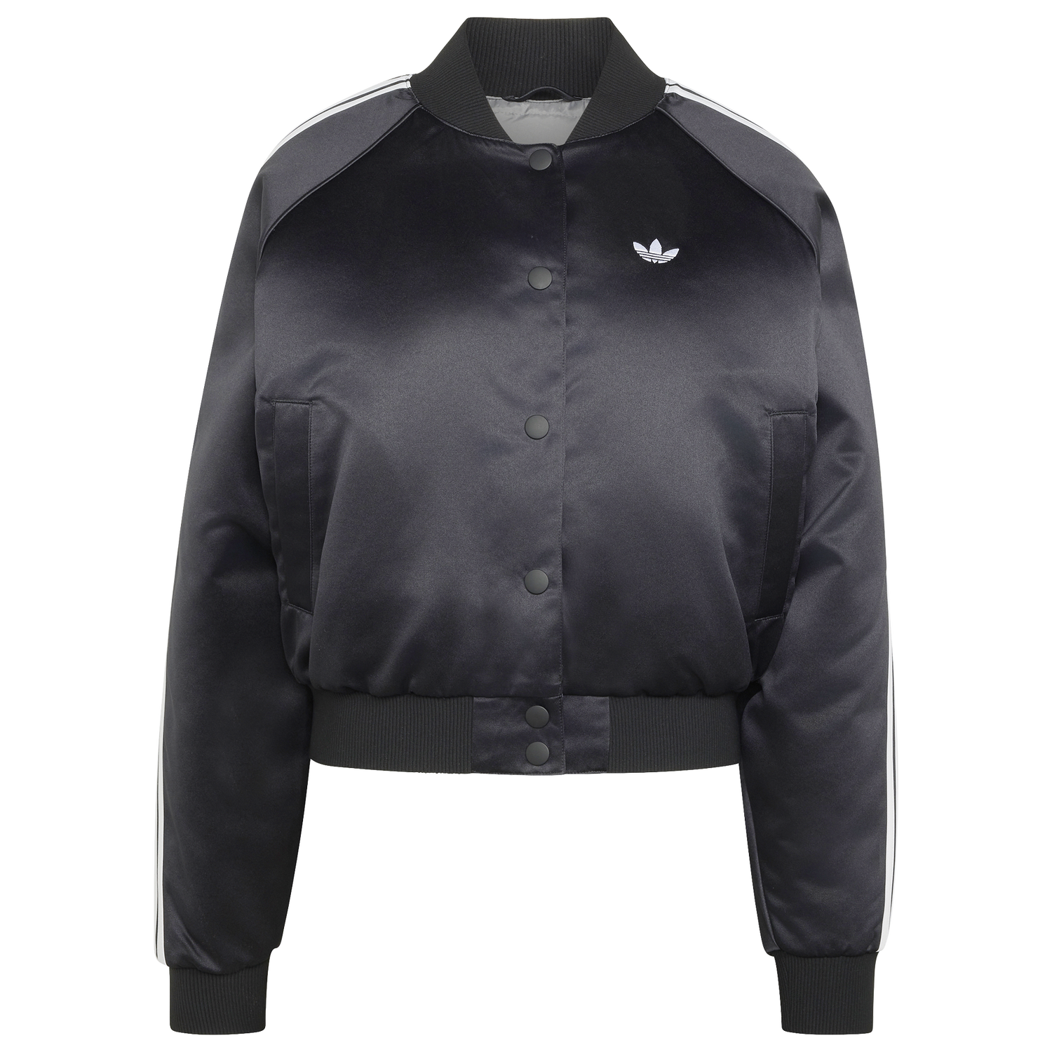 adidas Originals Superstar Satin Bomber Jacket - Women's - White/Black/Grey