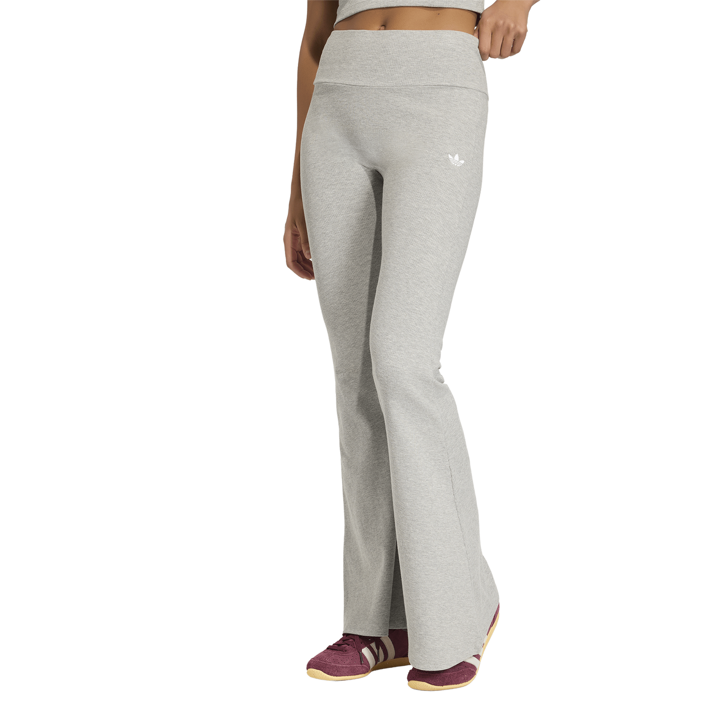 adidas Originals Essentials Rib Flared Leggings - Women's - Medium Grey Heather