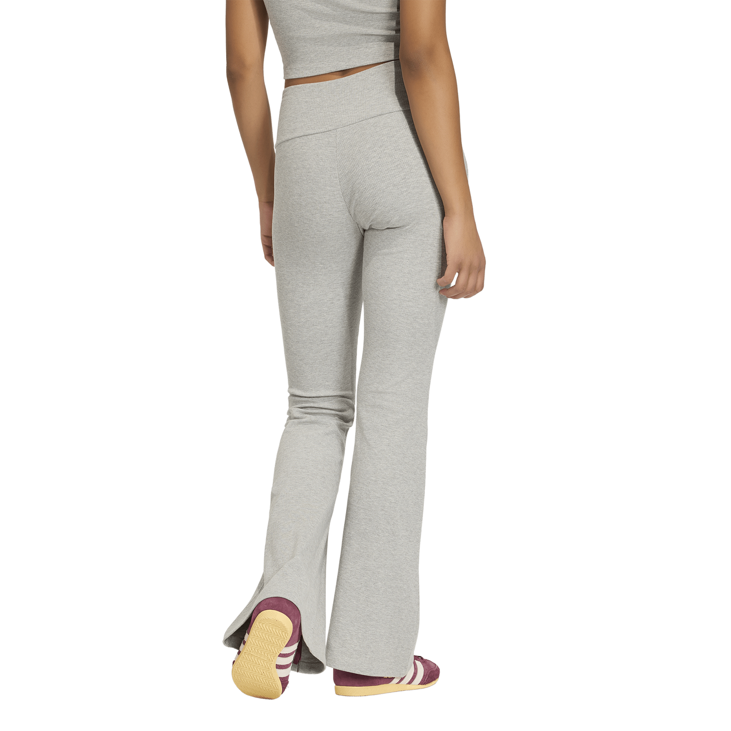 adidas Originals Essentials Rib Flared Leggings - Women's - Medium Grey Heather