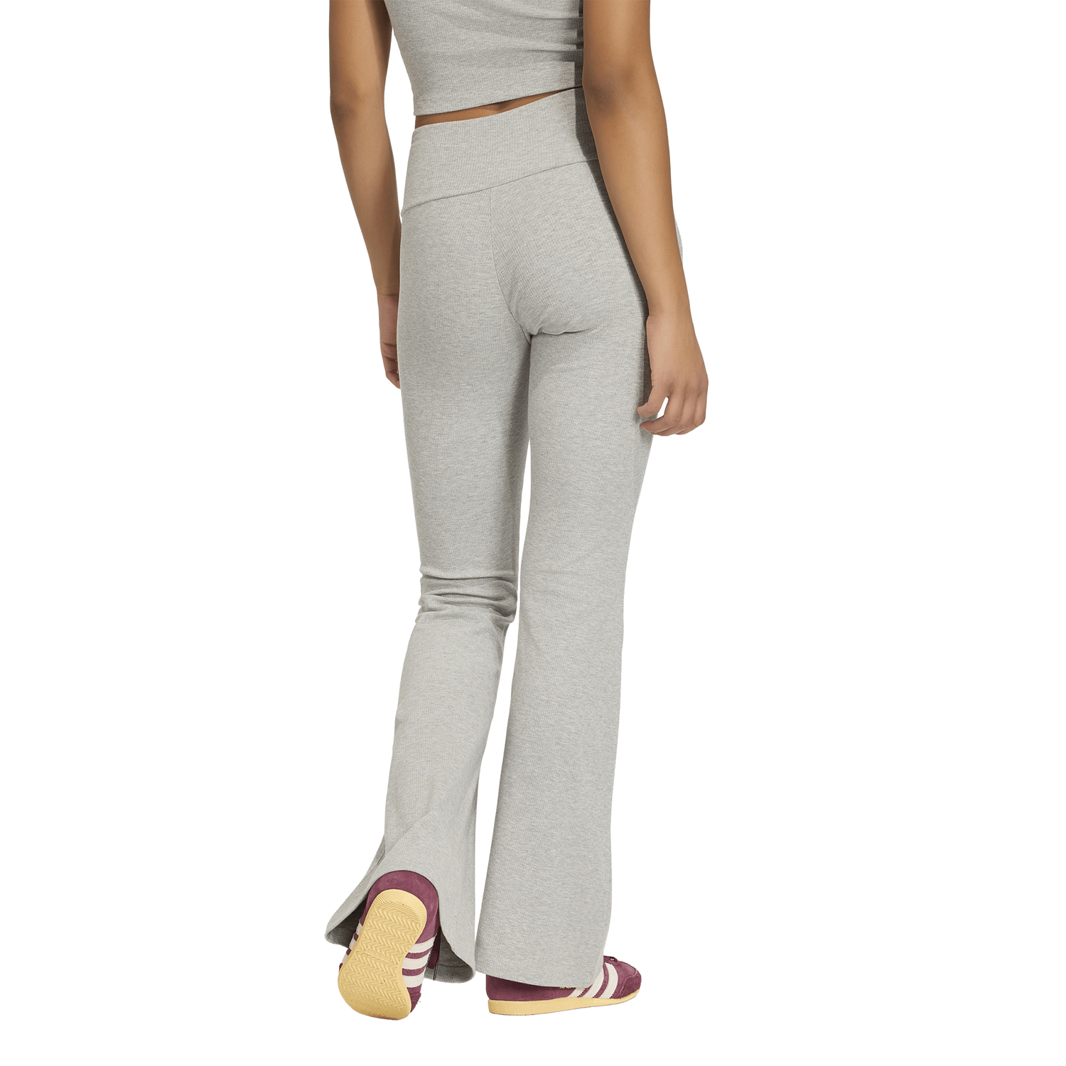 adidas Originals Essentials Rib Flared Leggings - Women's - Medium Grey Heather