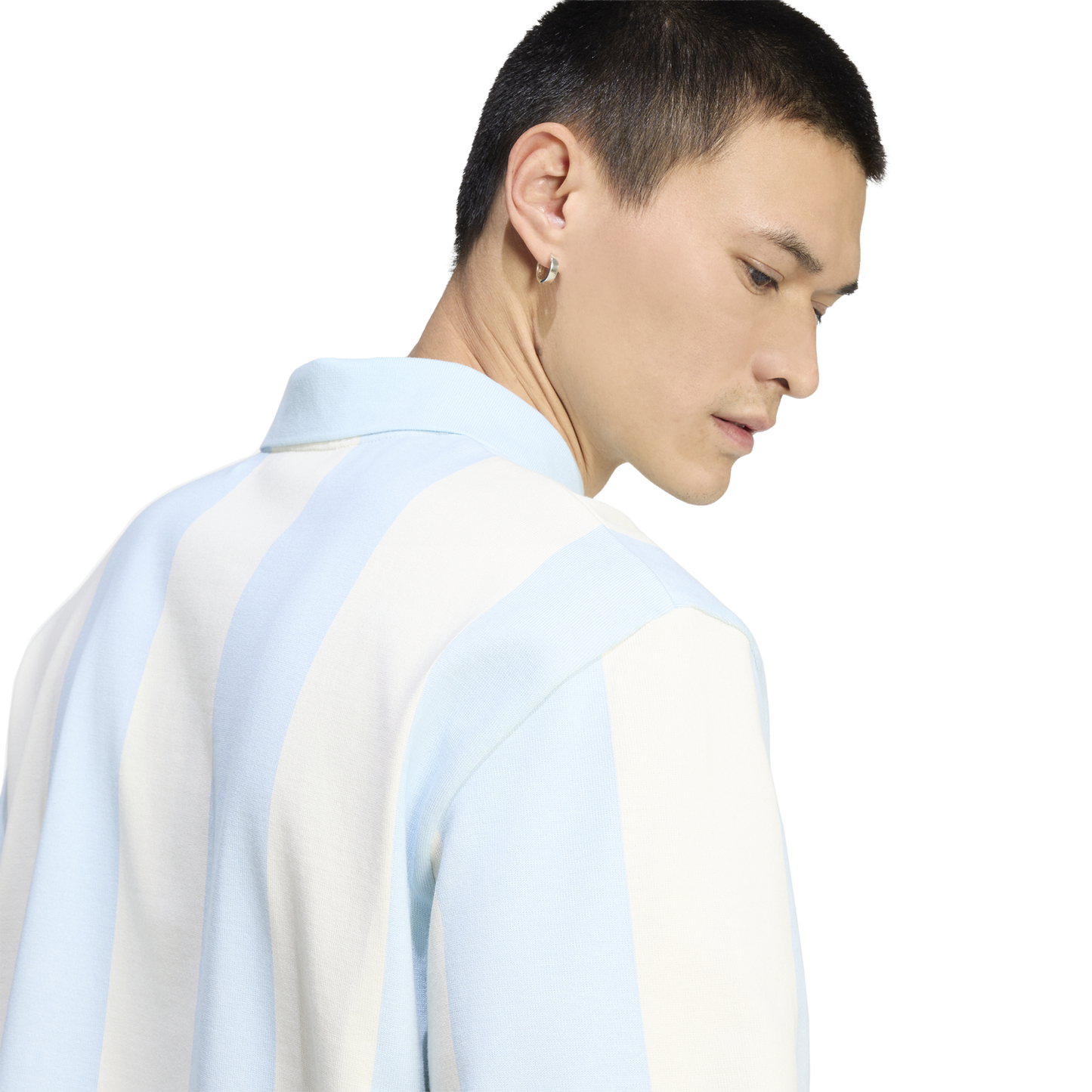 adidas Originals Long Sleeve GFX Polo - Men's - Beige/Carolina
