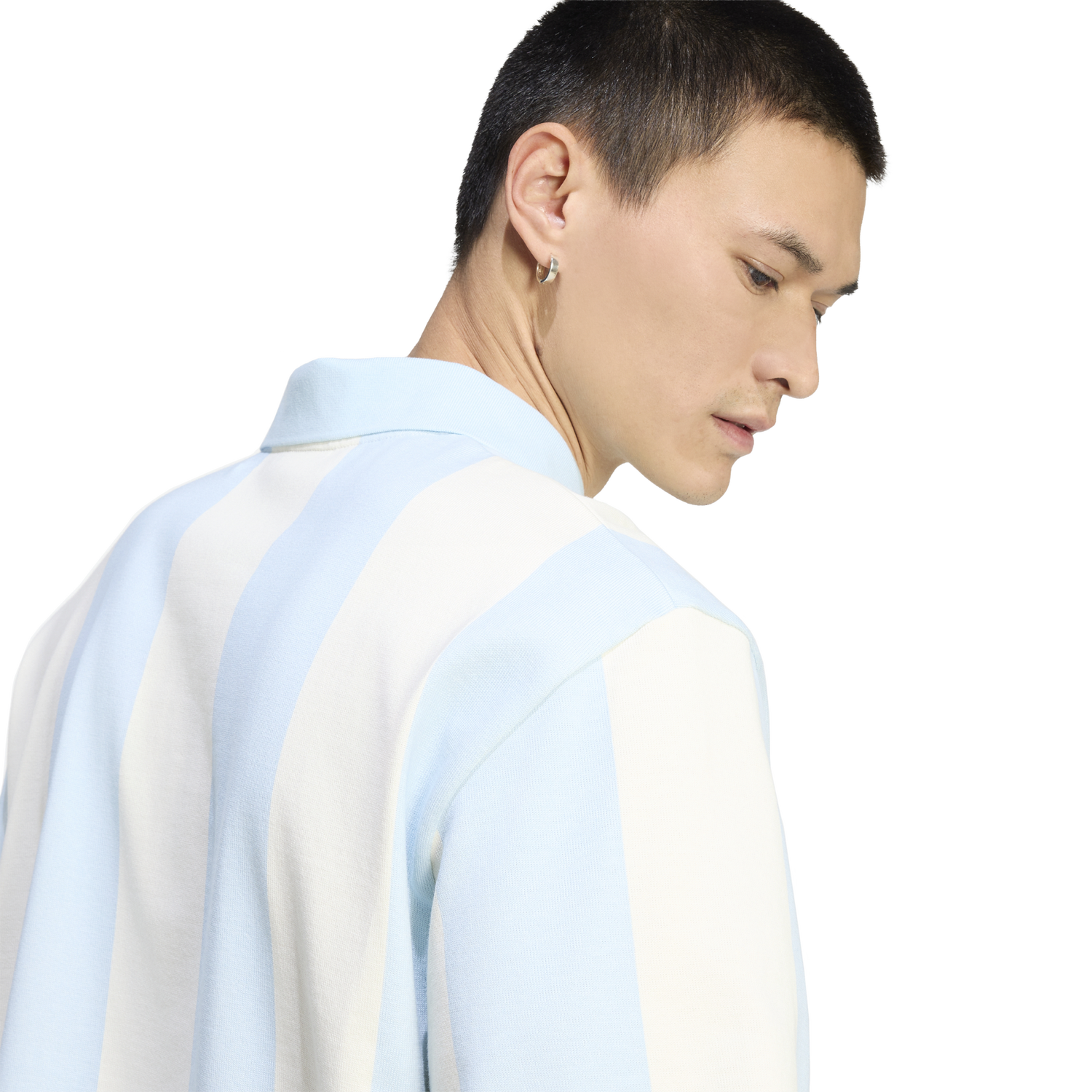 adidas Originals Long Sleeve GFX Polo - Men's - Beige/Carolina