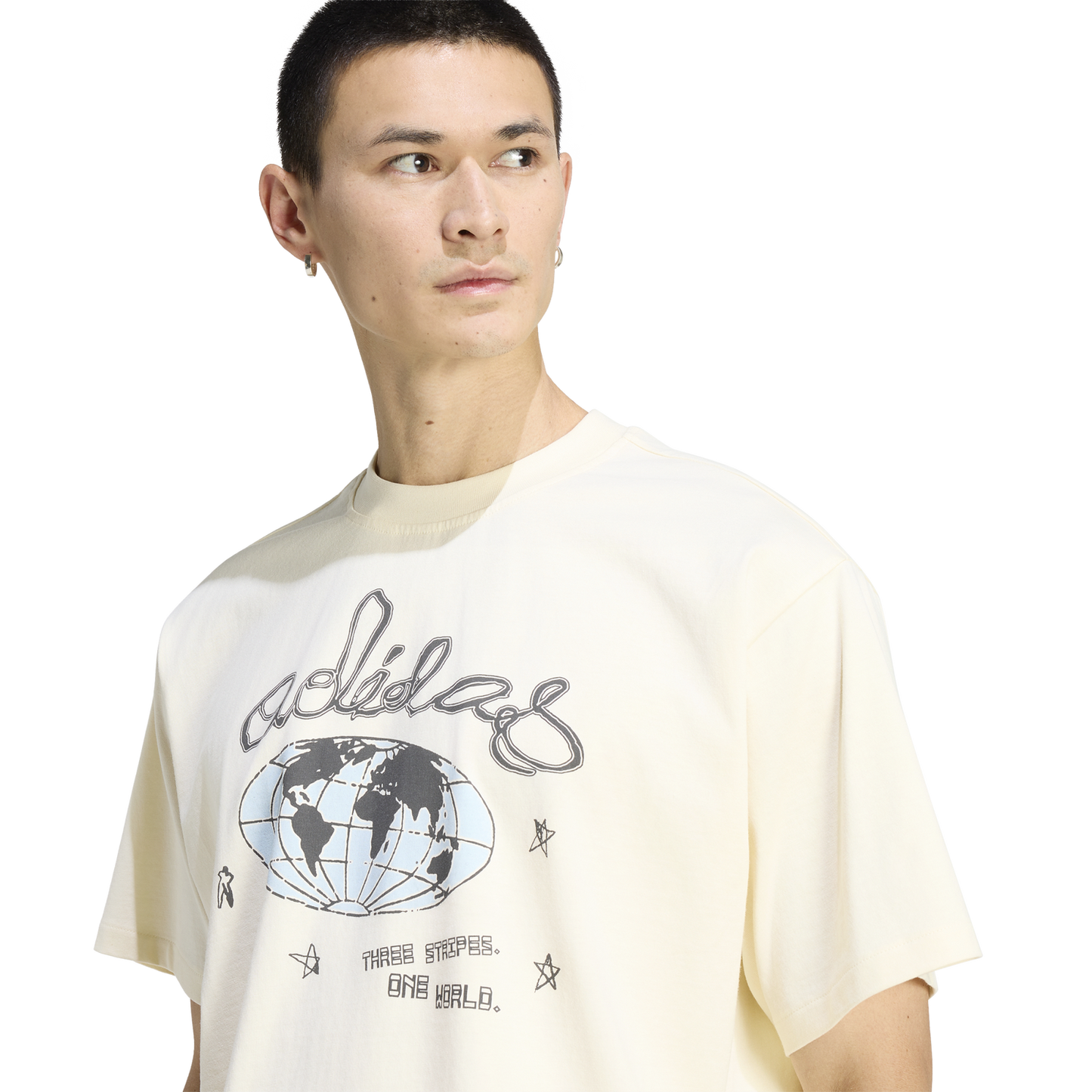 adidas Originals One World GFX T-Shirt - Men's - Beige/Carolina