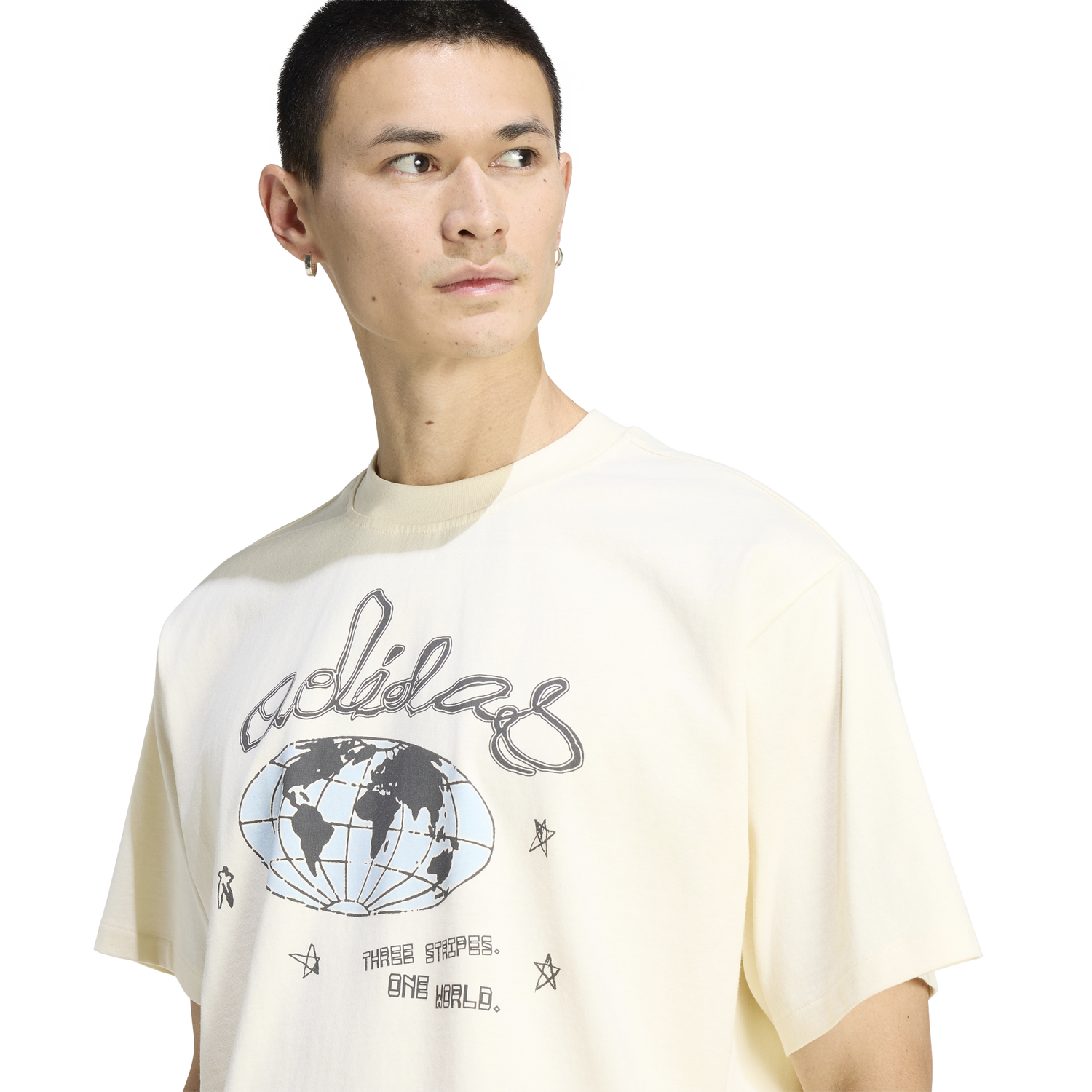 adidas Originals One World GFX T-Shirt - Men's - Beige/Carolina
