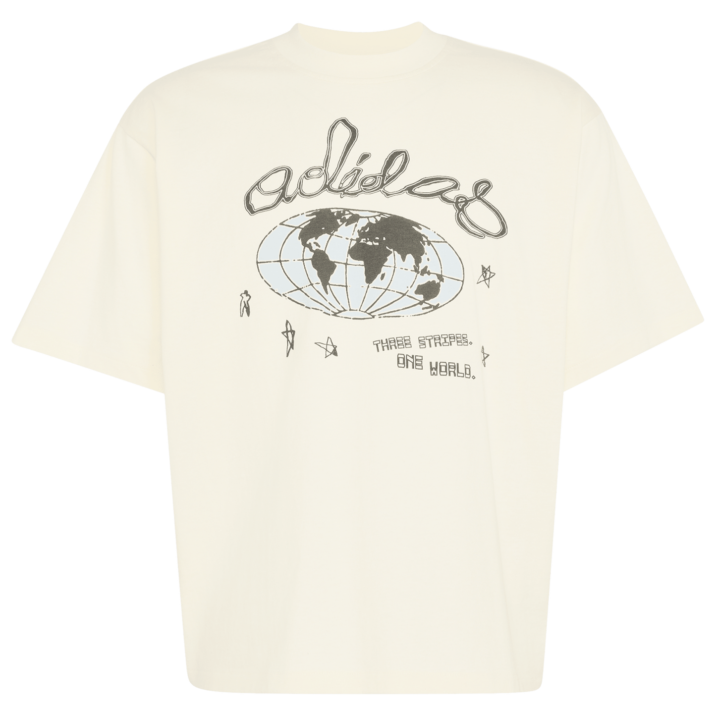 adidas Originals One World GFX T-Shirt - Men's - Beige/Carolina