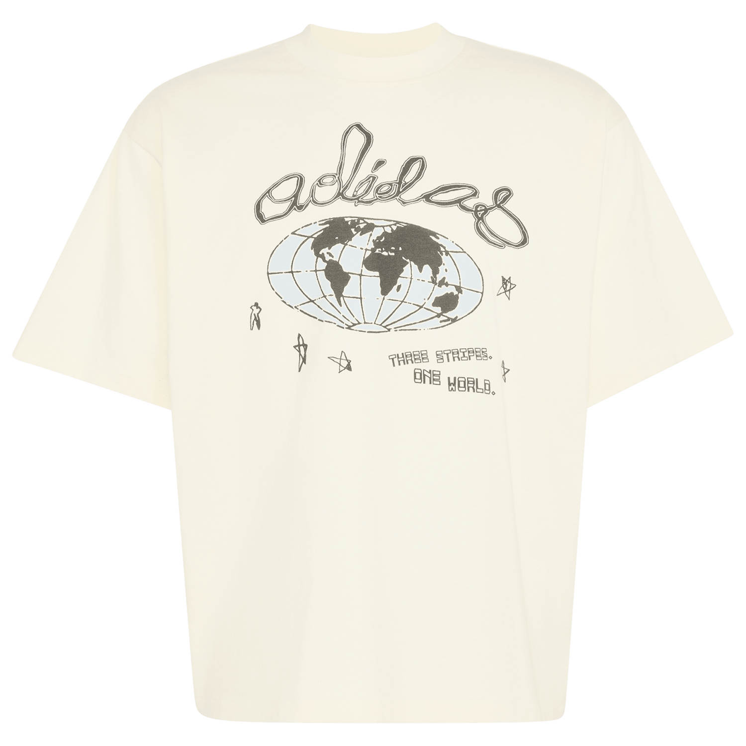 adidas Originals One World GFX T-Shirt - Men's - Beige/Carolina