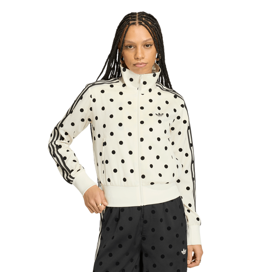adidas Satin Polka Dots Track Top - Women's - Black/White