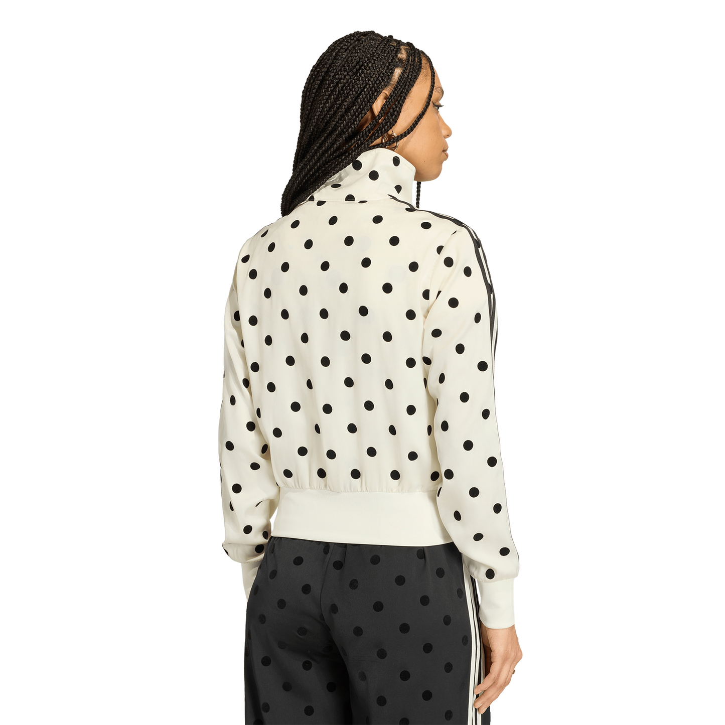 adidas Satin Polka Dots Track Top - Women's - Black/White