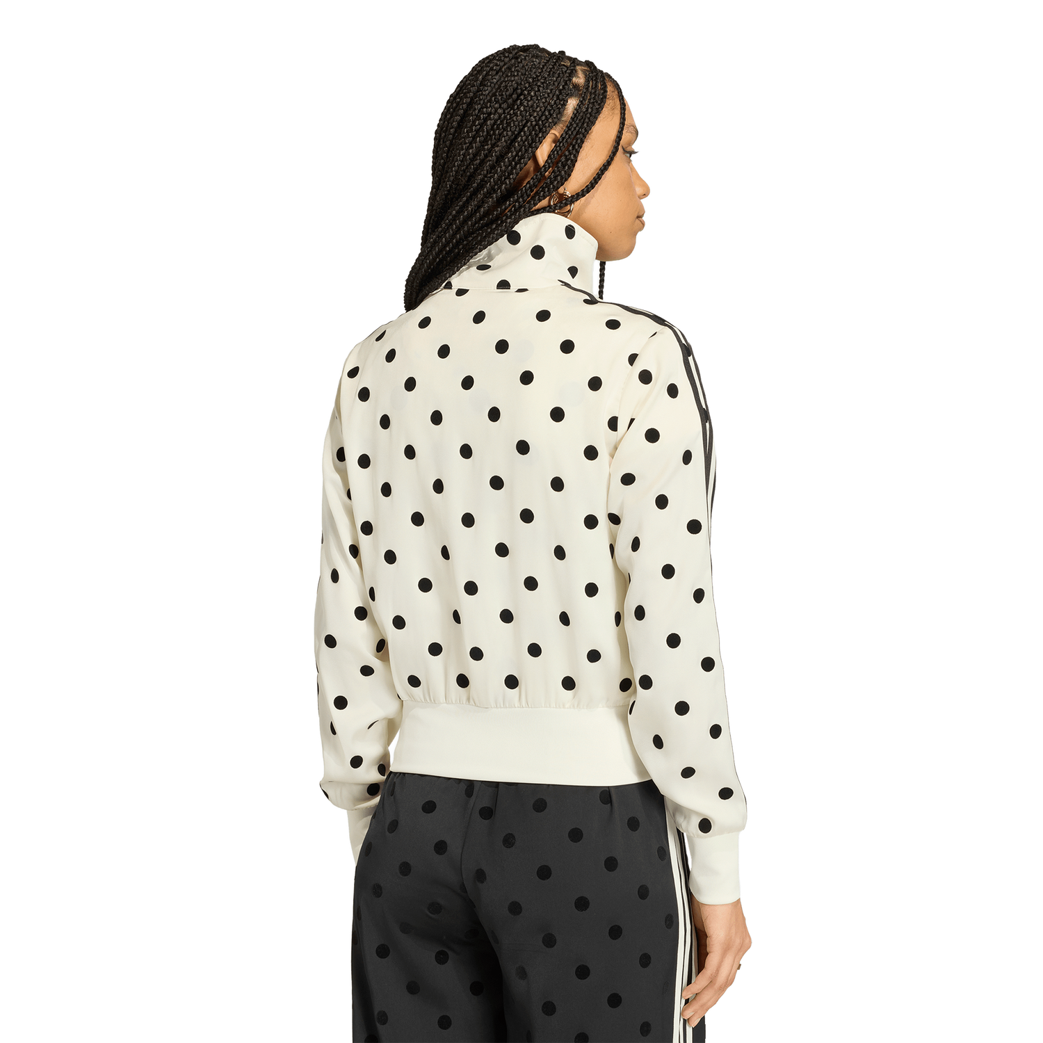 adidas Satin Polka Dots Track Top - Women's - Black/White