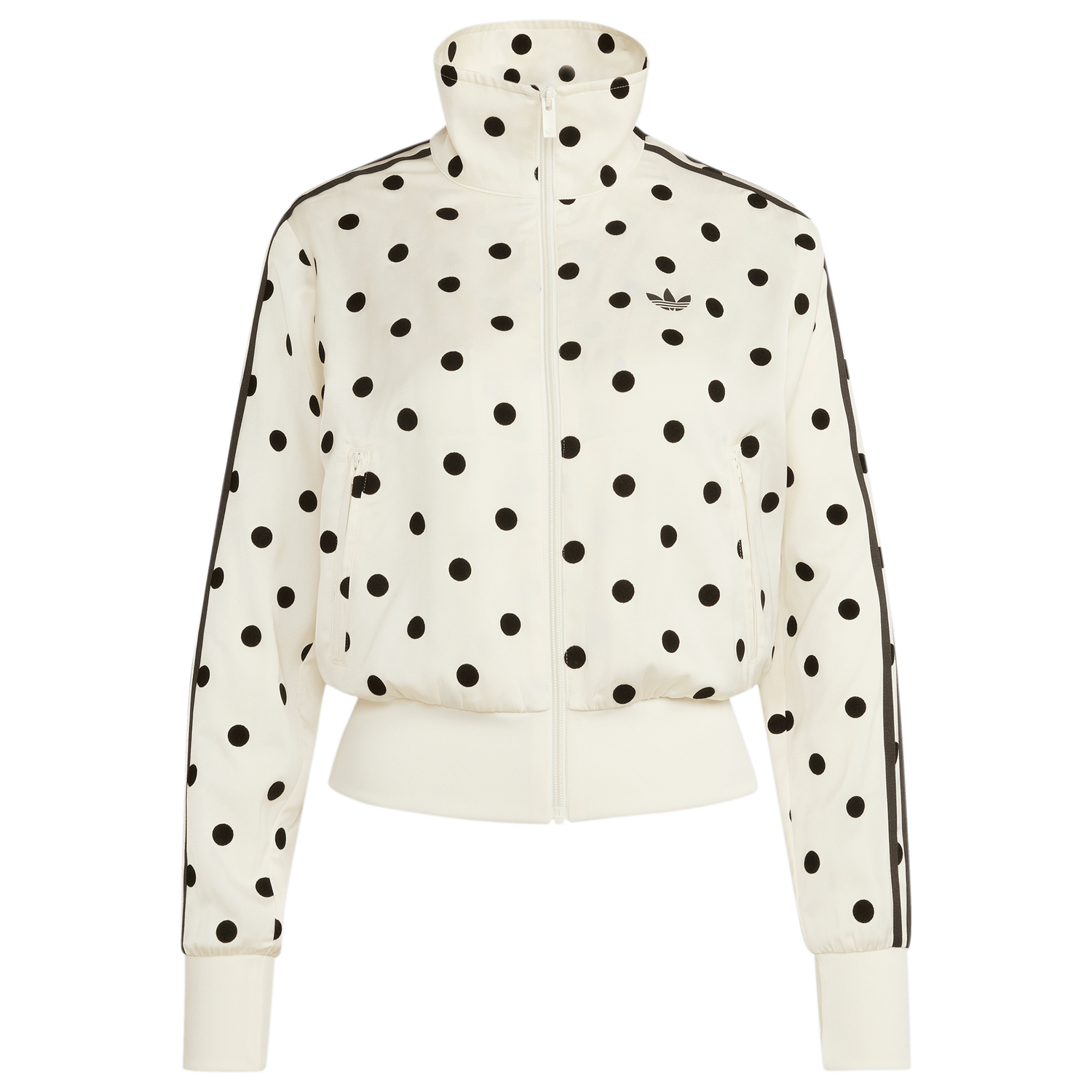 adidas Satin Polka Dots Track Top - Women's - Black/White