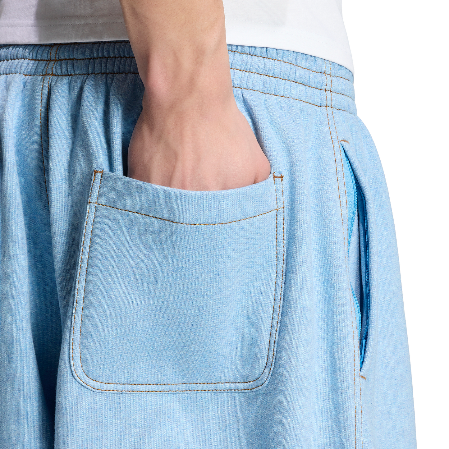 adidas Originals Essentials Melange OH Baggy Pants - Men's - Light Blue Mel