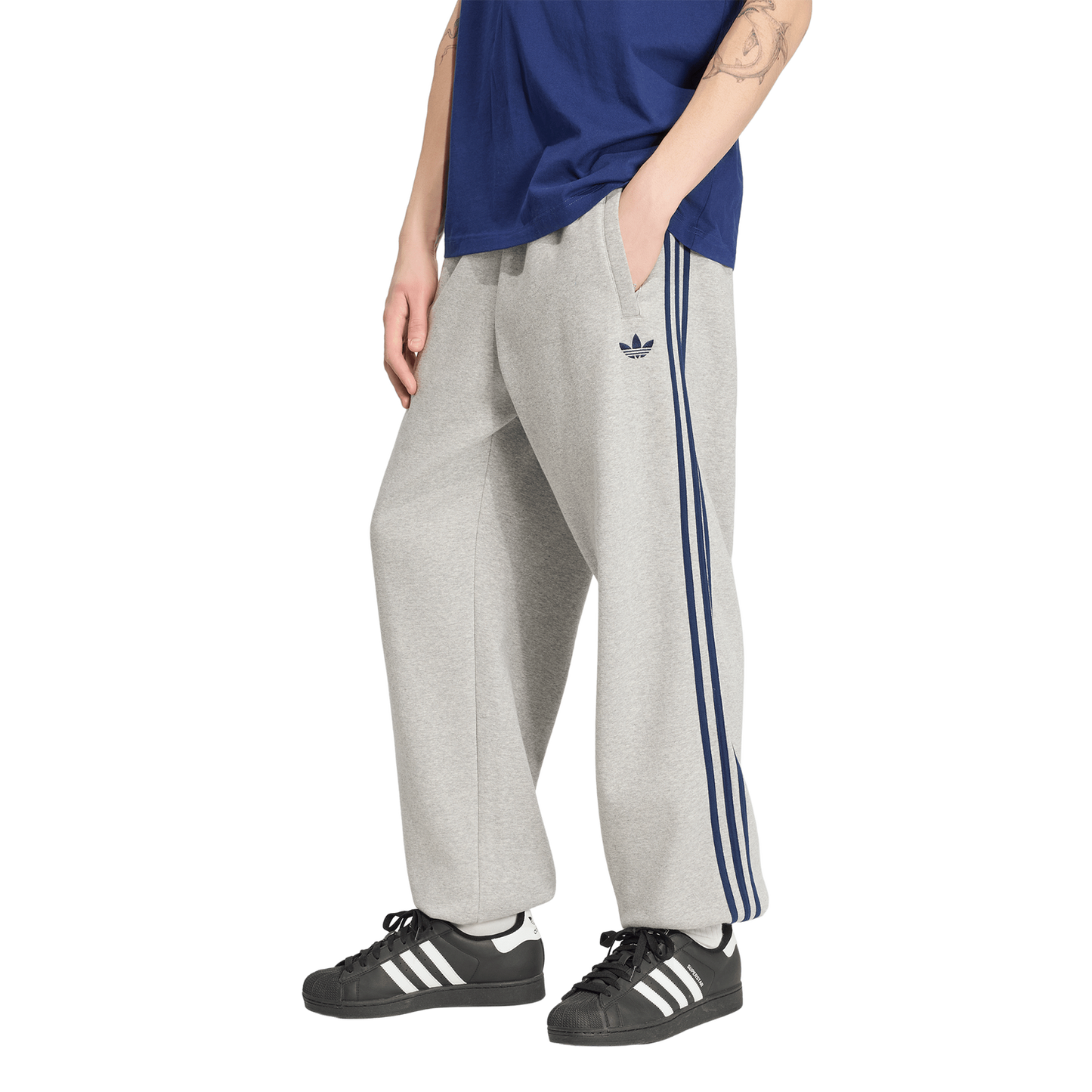 adidas Originals adicolor 3-Stripes Cuffed Sweatpants - Men's - Medium Grey Heather
