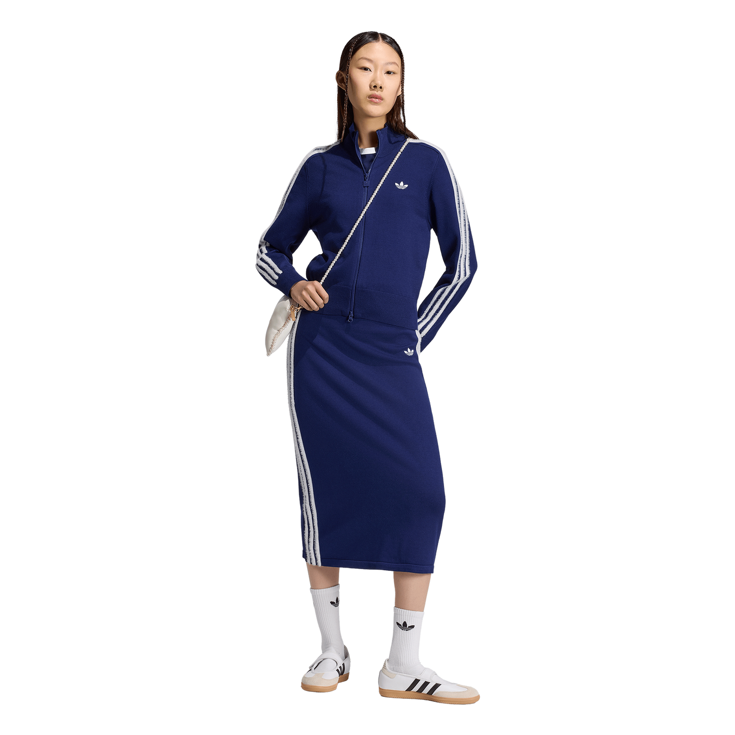 adidas Originals Knitted Skirt - Women's - Dark Blue/White