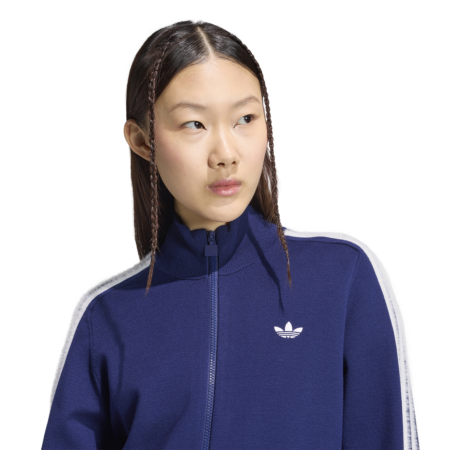 adidas Originals Firebird Knit Track Top - Women's - Dark Blue/White