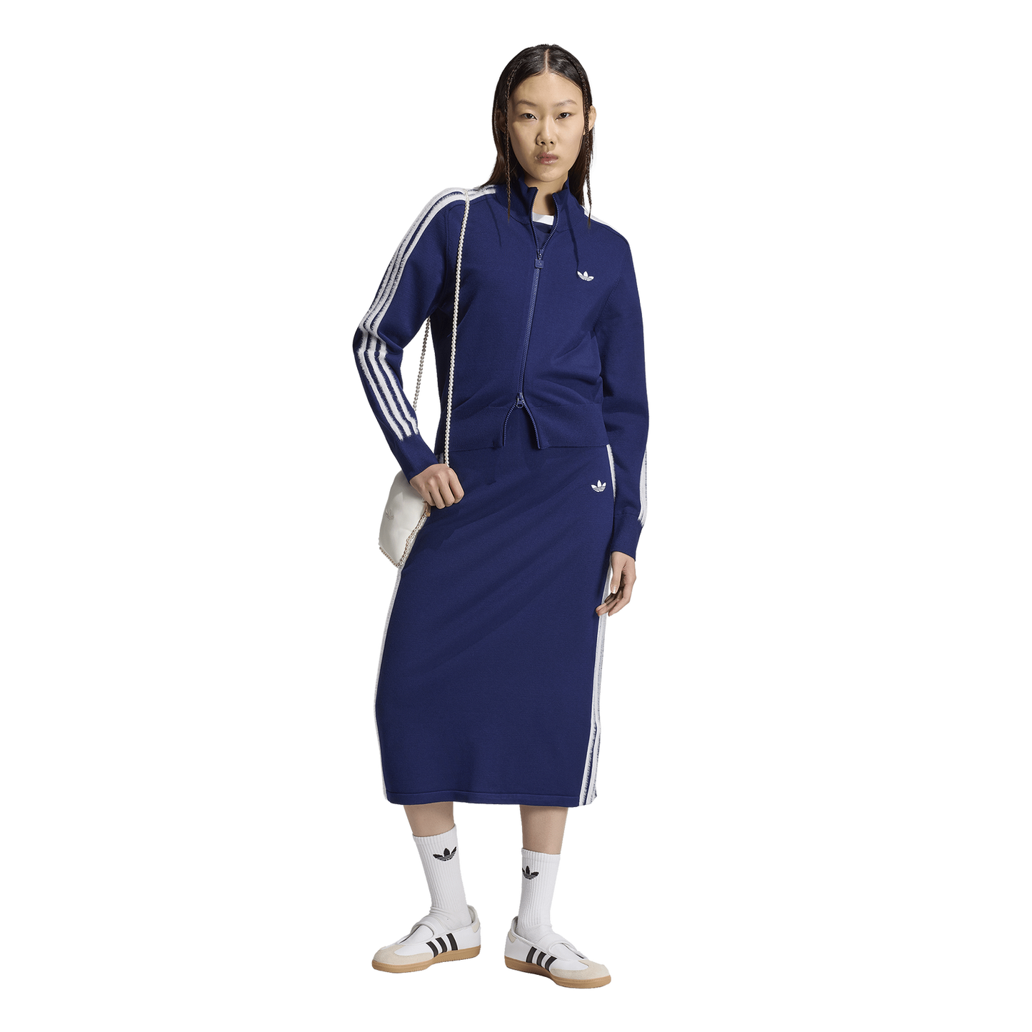 adidas Originals Firebird Knit Track Top - Women's - Dark Blue/White