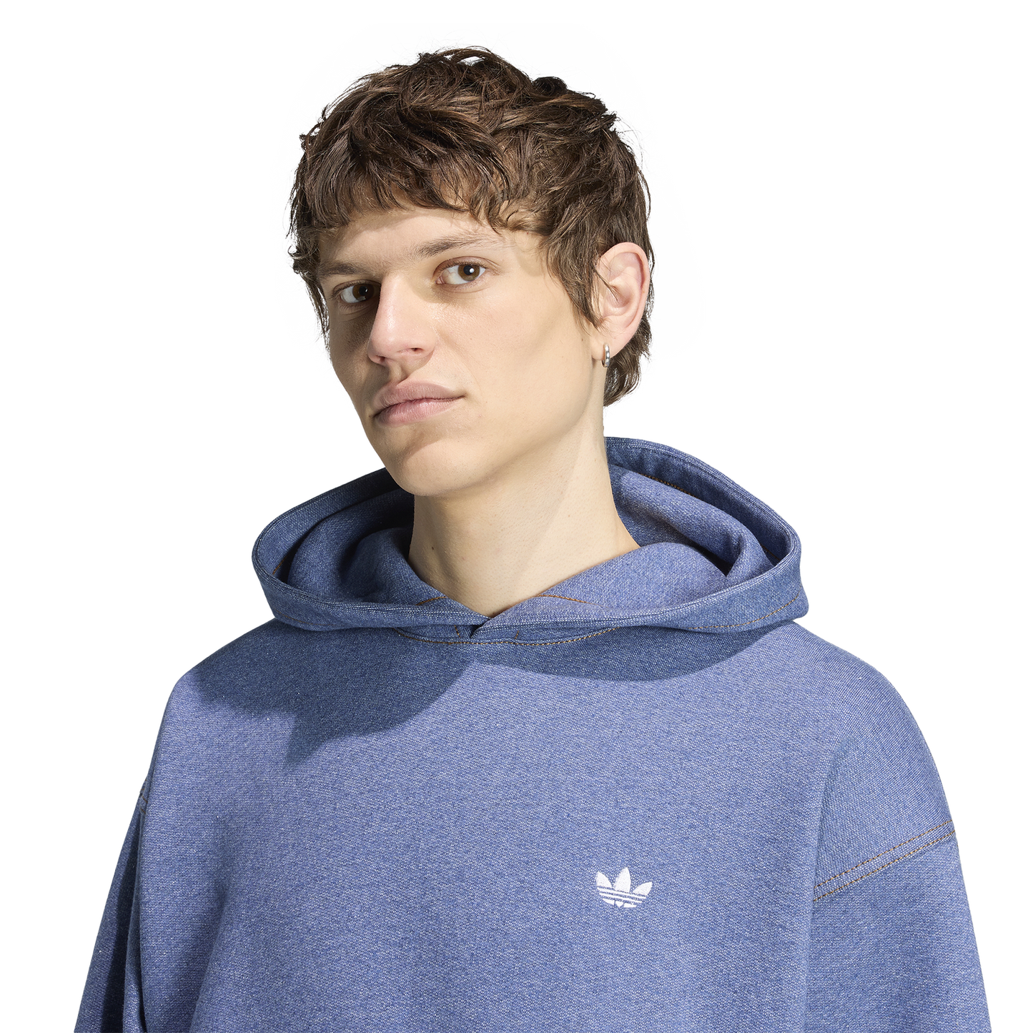 adidas Originals Essentials Melange Loose Hoodie - Men's - Blue/White