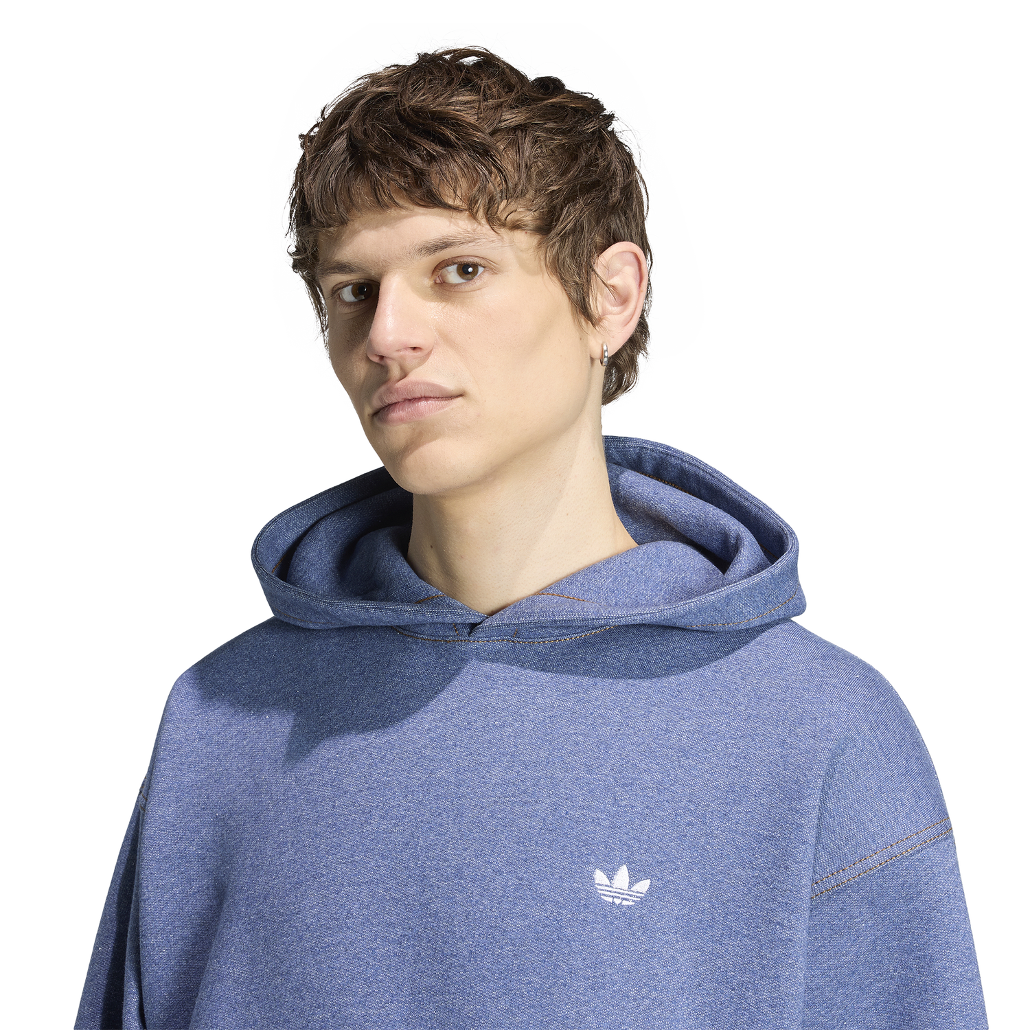 adidas Originals Essentials Melange Loose Hoodie - Men's - Blue/White