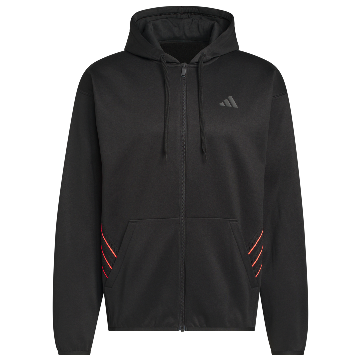 adidas Crazy Warm Full-Zip Hoodie - Men's - Black/Solar Turbo
