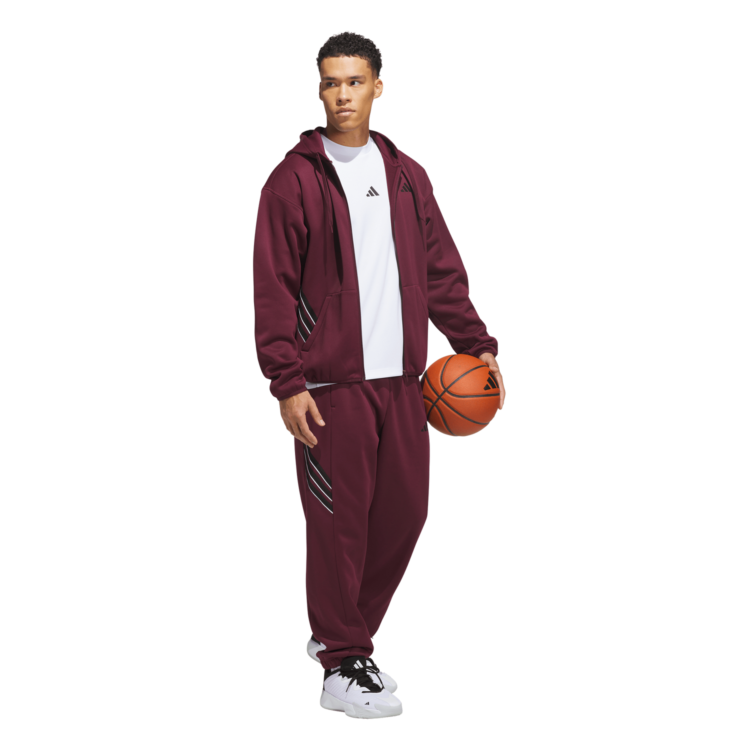 adidas Crazy Warm Full-Zip Hoodie - Men's - Maroon