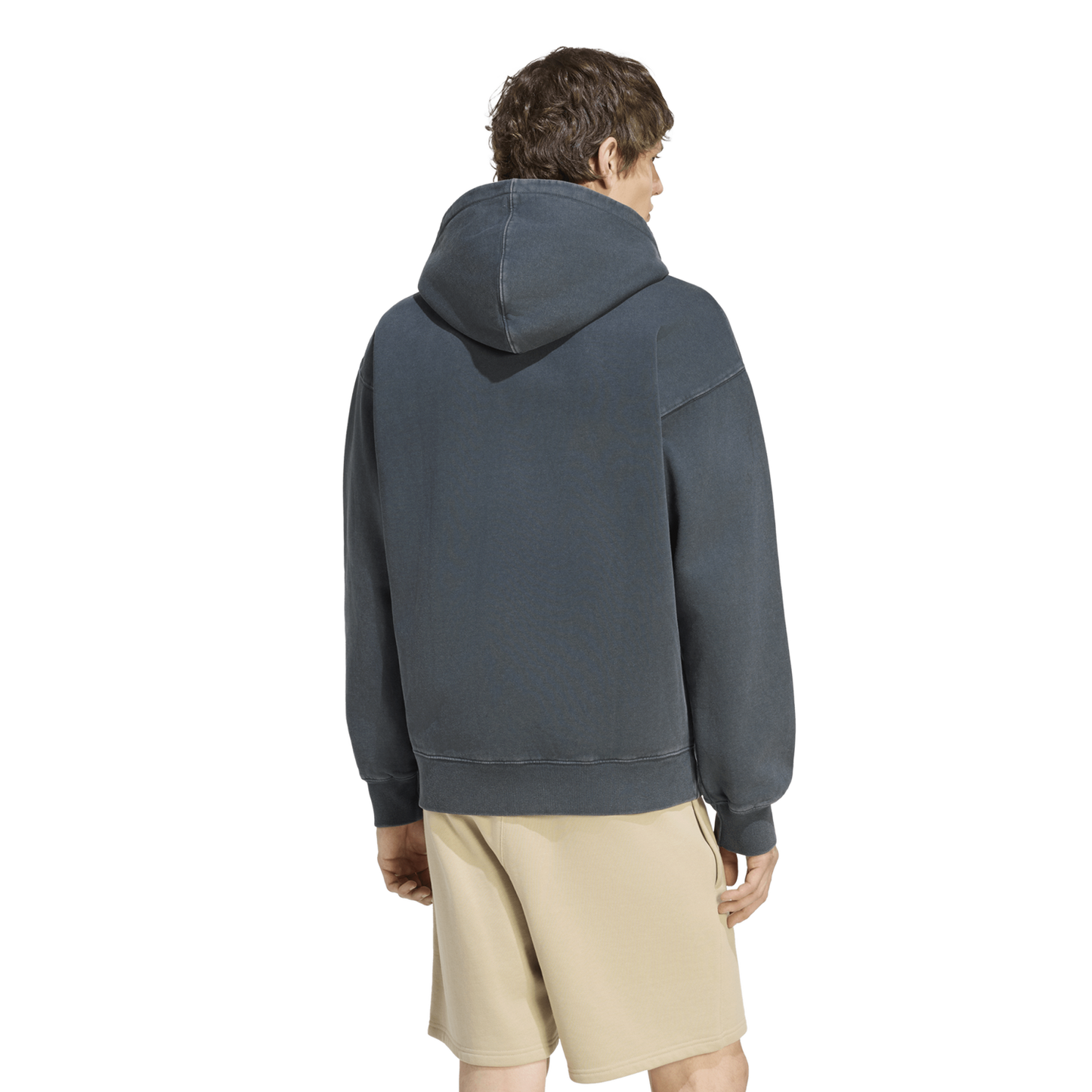 adidas Essential Full-Zip Washed Hoodie - Men's - Black