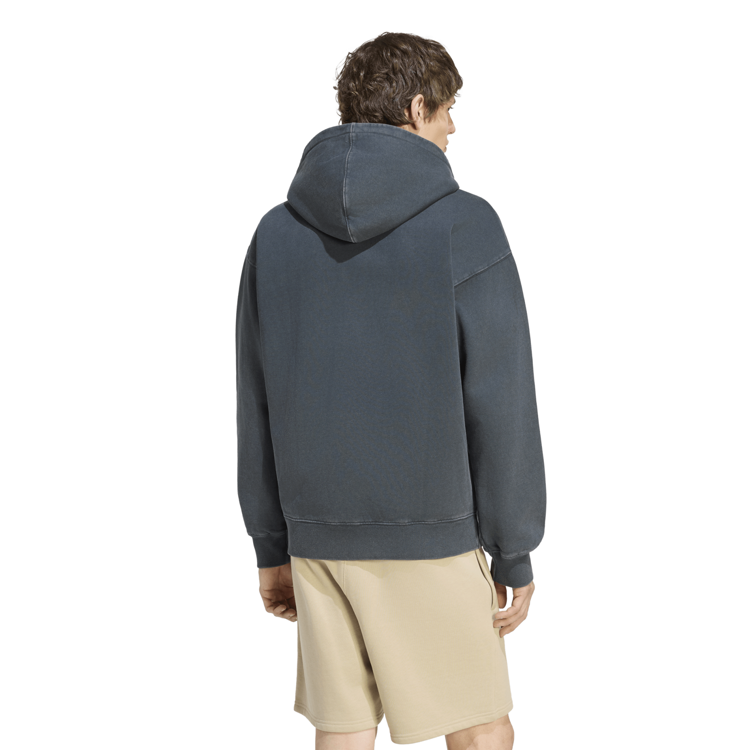 adidas Essential Full-Zip Washed Hoodie - Men's - Black