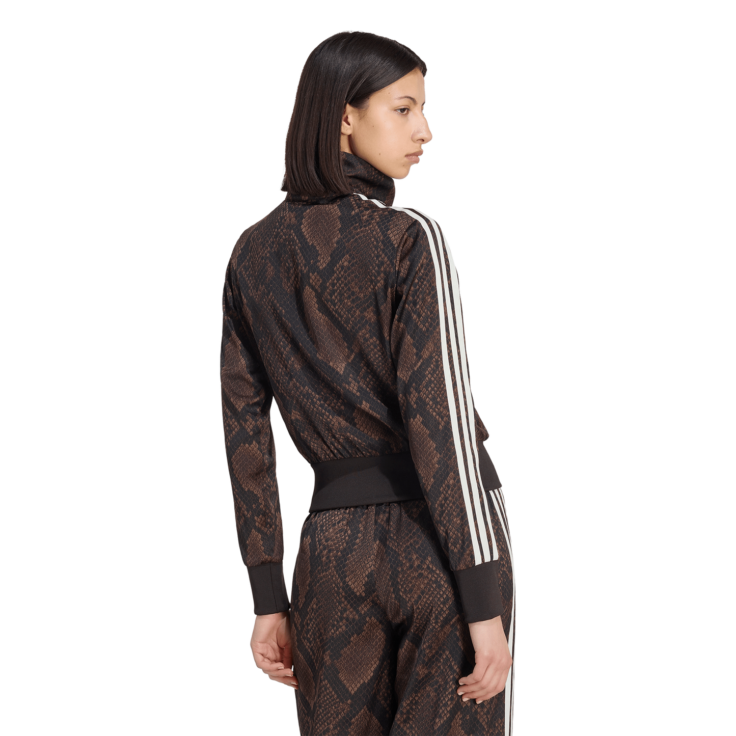 adidas Originals Firebird Snake Print Satin Jacket - Women's - Aurora Coffee/Earth Strata