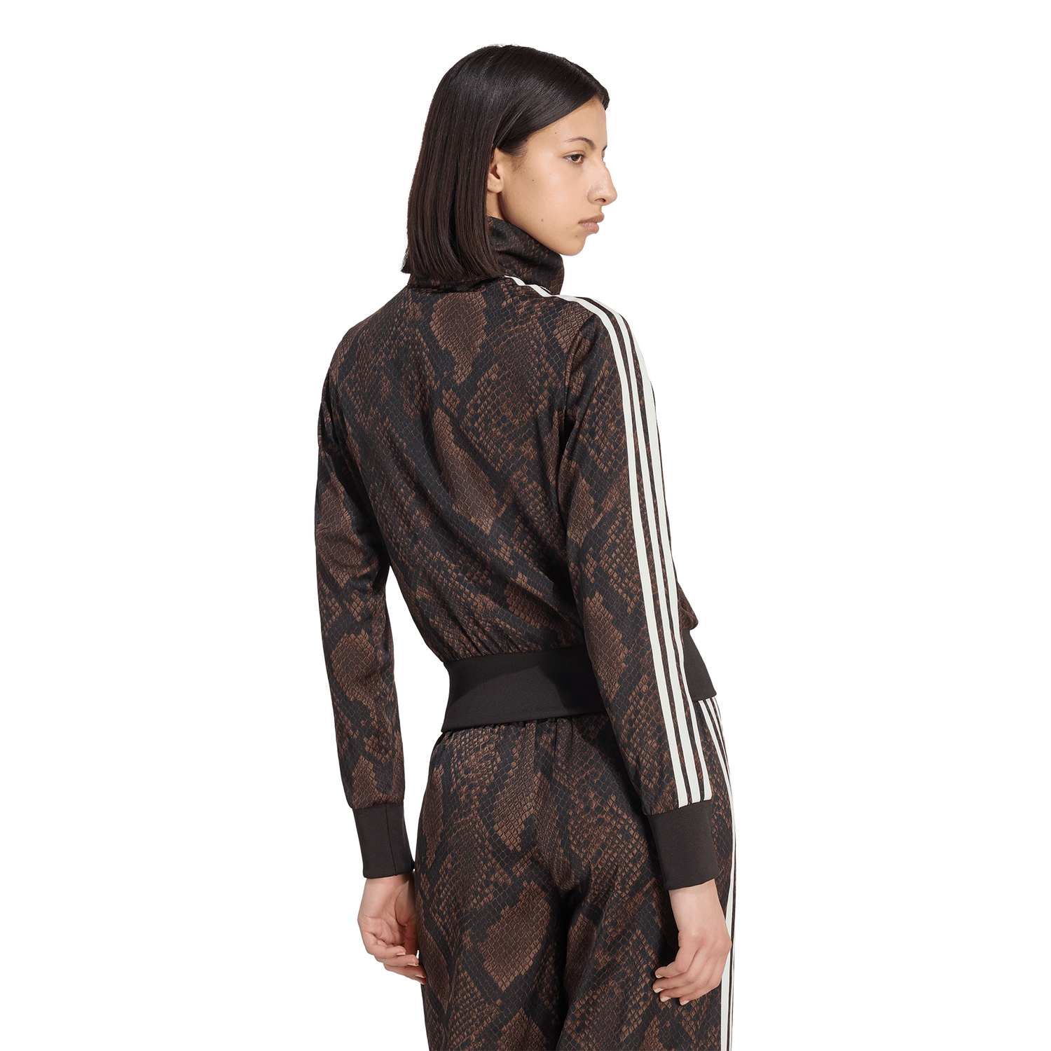 adidas Originals Firebird Snake Print Satin Jacket - Women's - Aurora Coffee/Earth Strata