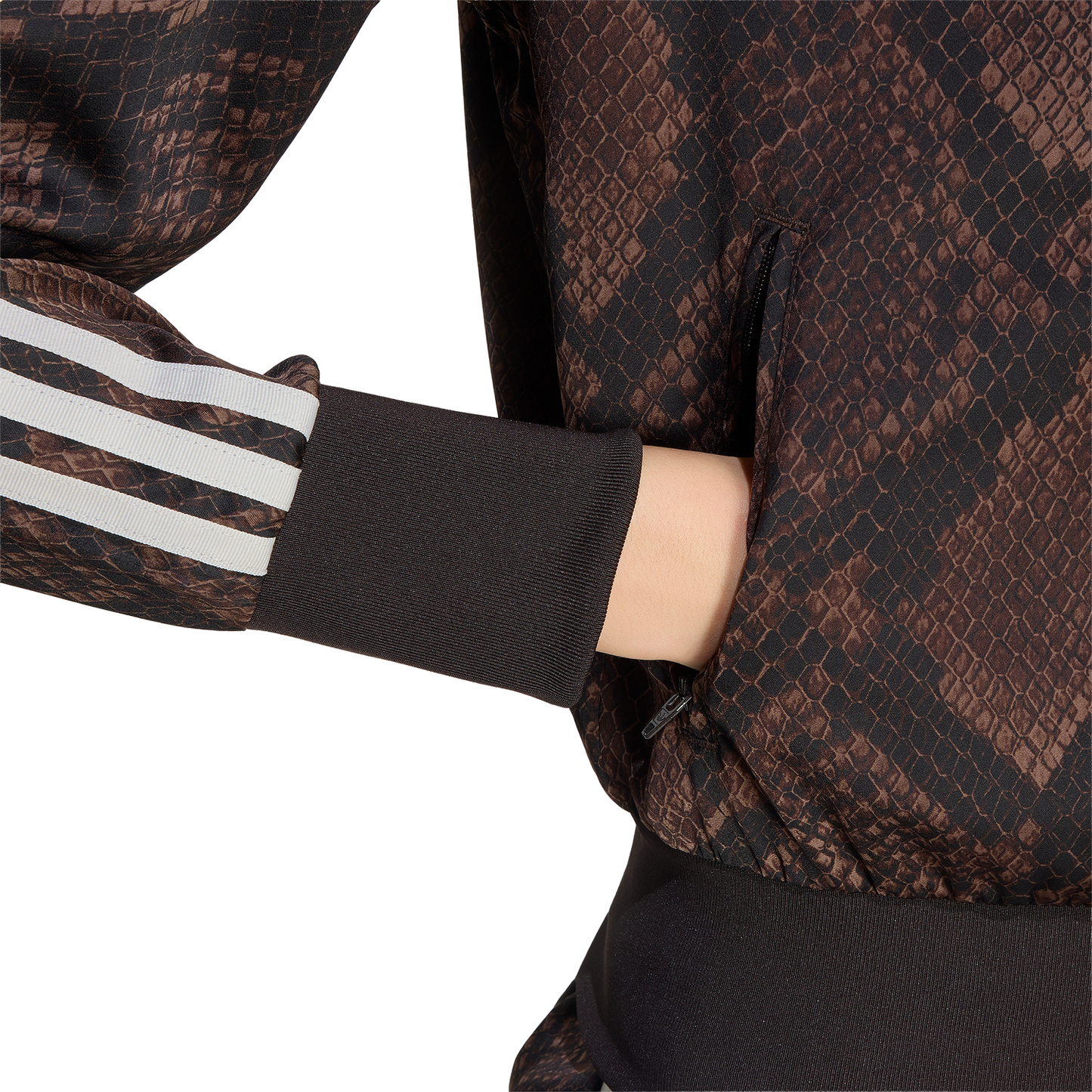 adidas Originals Firebird Snake Print Satin Jacket - Women's - Aurora Coffee/Earth Strata