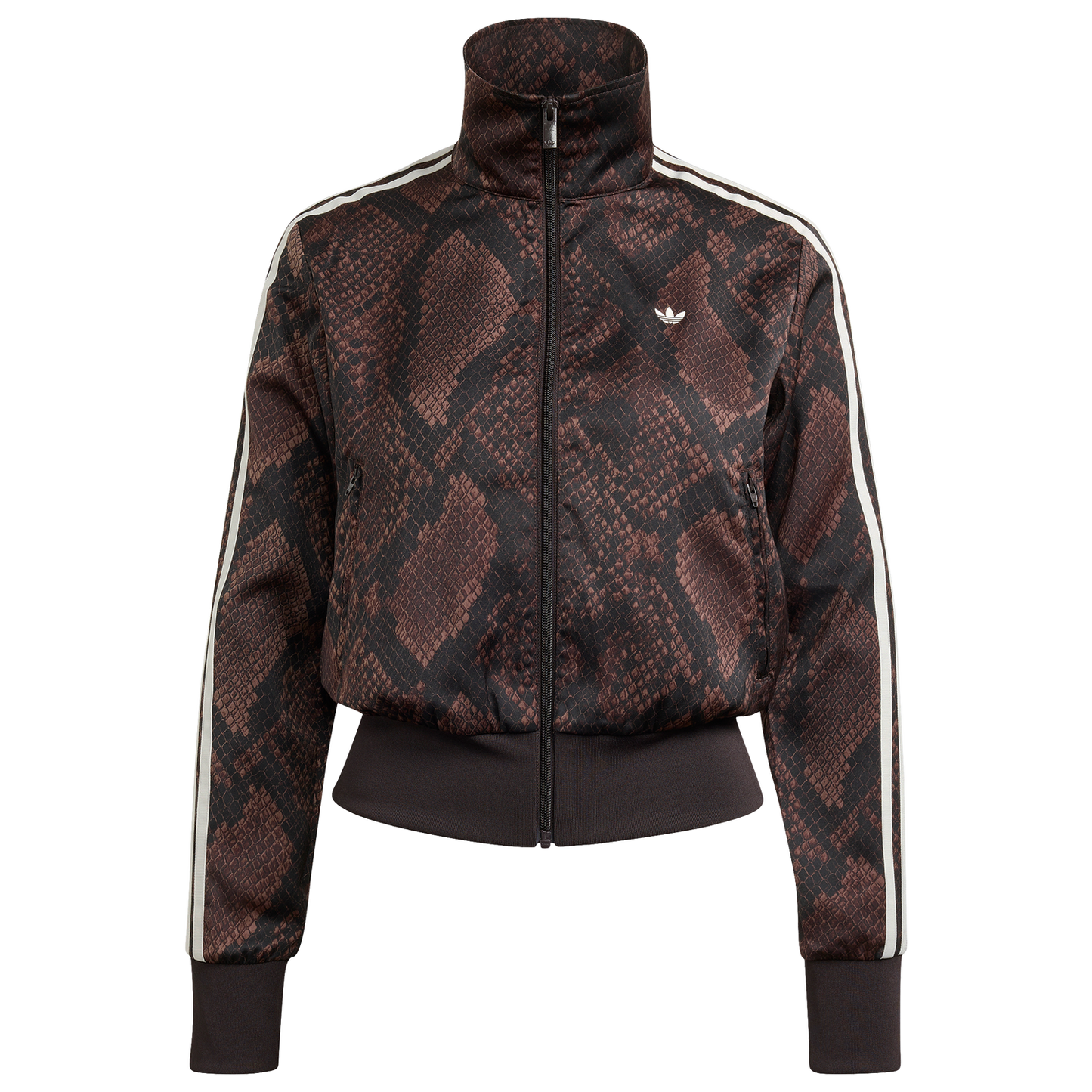 adidas Originals Firebird Snake Print Satin Jacket - Women's - Aurora Coffee/Earth Strata