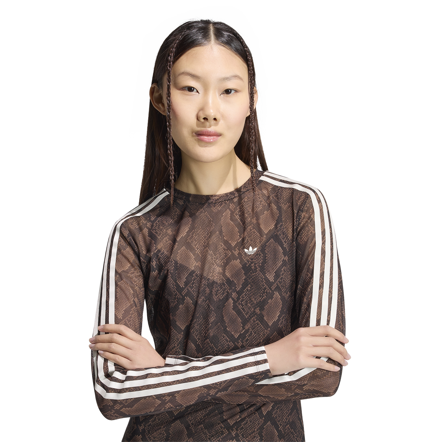 adidas Snake Print Maxi Dress - Women's - Black/Brown
