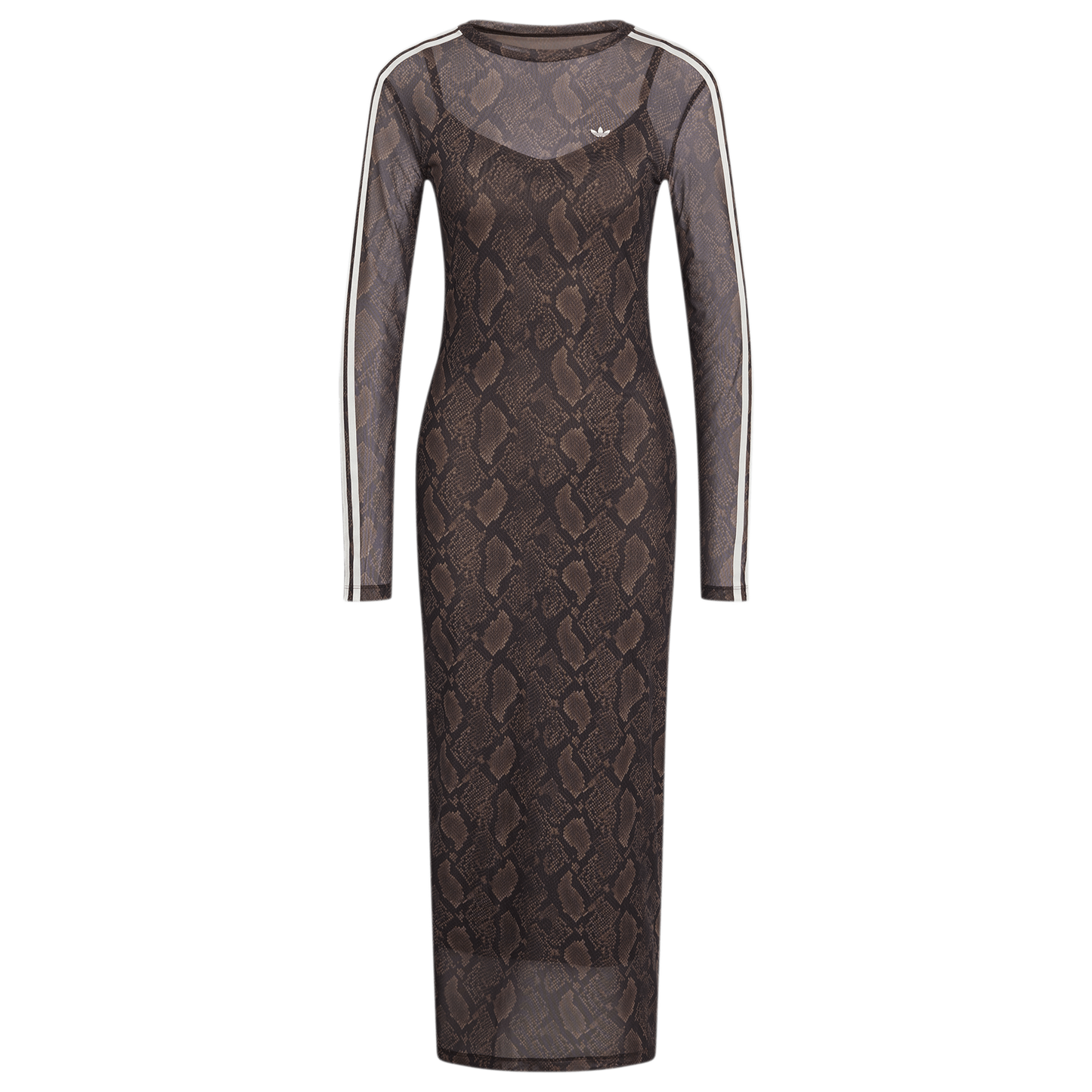 adidas Snake Print Maxi Dress - Women's - Black/Brown