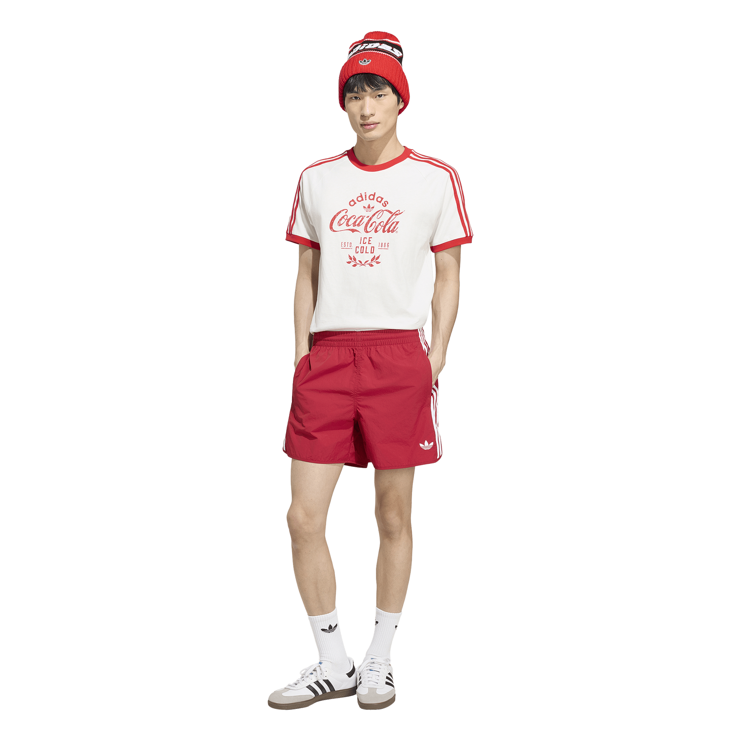 adidas Coca-Cola Cali T-Shirt - Men's - Red/White