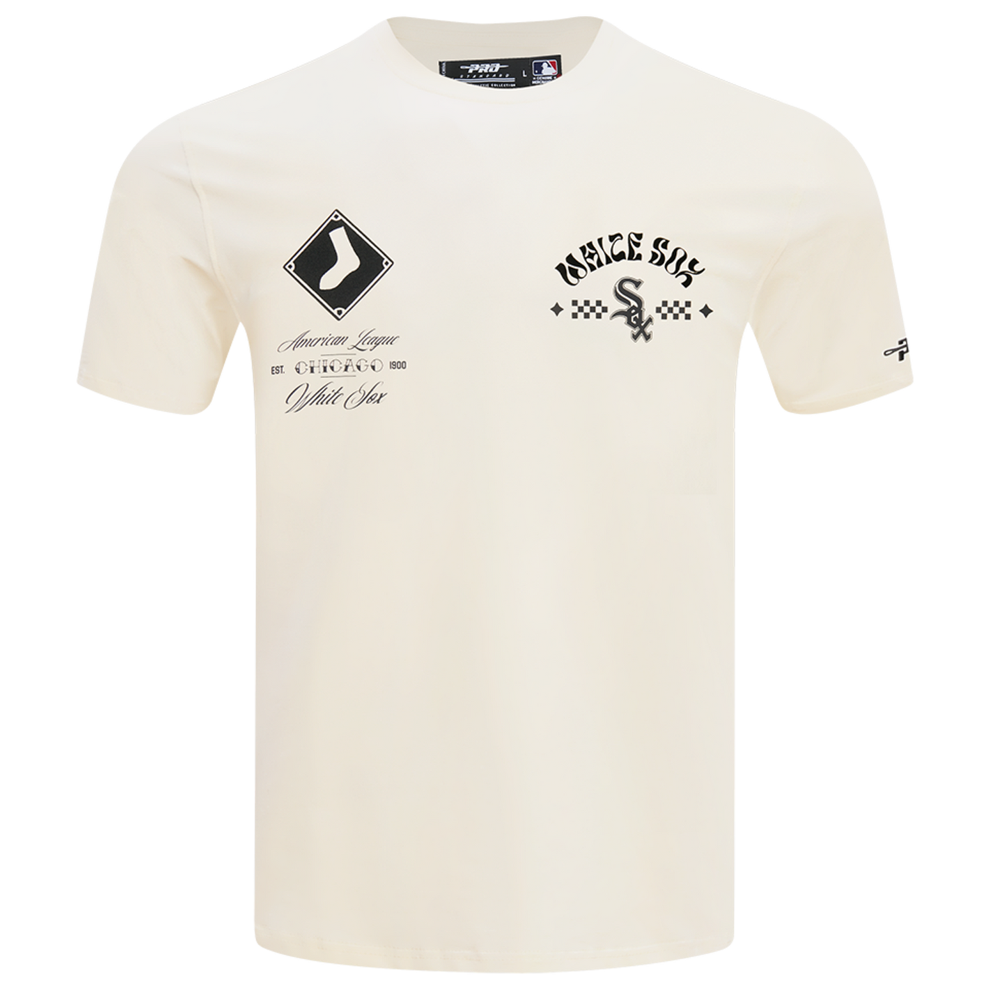 Pro Standard White Sox Wavy Pro Drop Shoulder FC T-Shirt - Men's - Eggshell