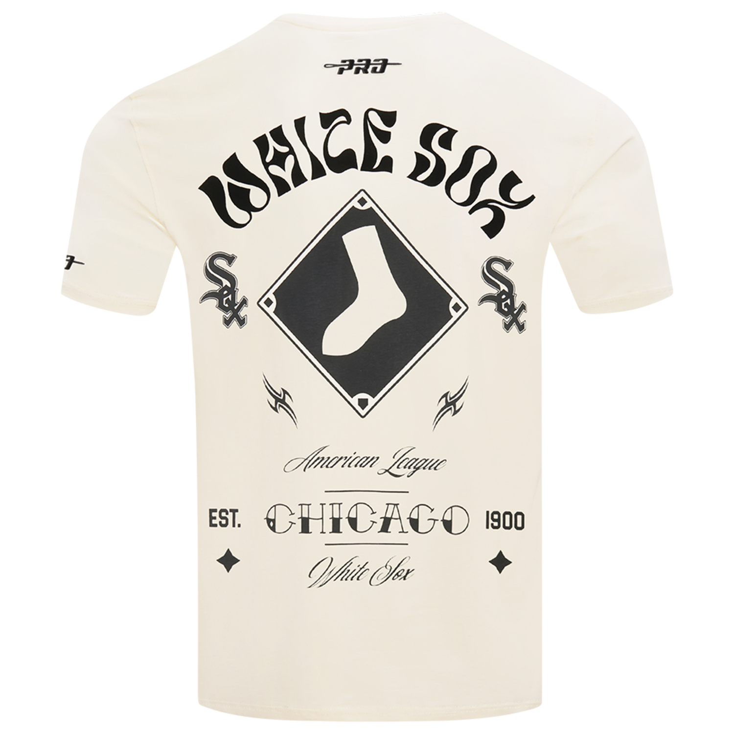 Pro Standard White Sox Wavy Pro Drop Shoulder FC T-Shirt - Men's - Eggshell
