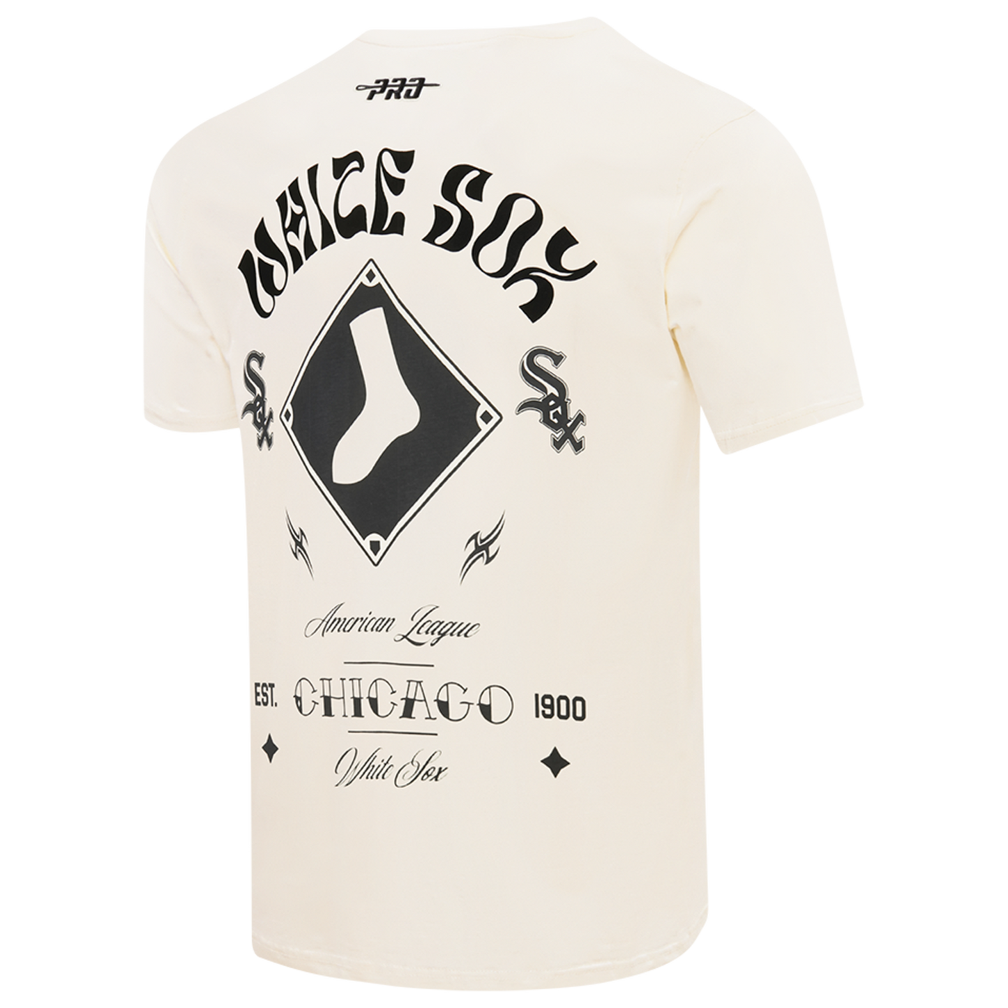 Pro Standard White Sox Wavy Pro Drop Shoulder FC T-Shirt - Men's - Eggshell