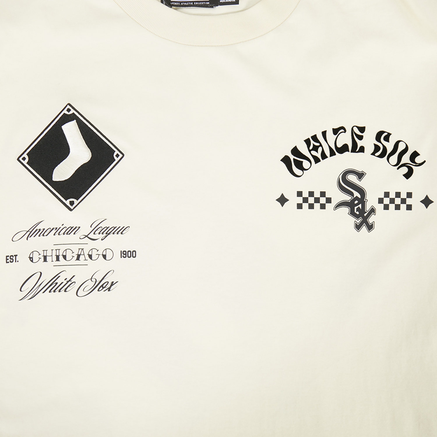 Pro Standard White Sox Wavy Pro Drop Shoulder FC T-Shirt - Men's - Eggshell