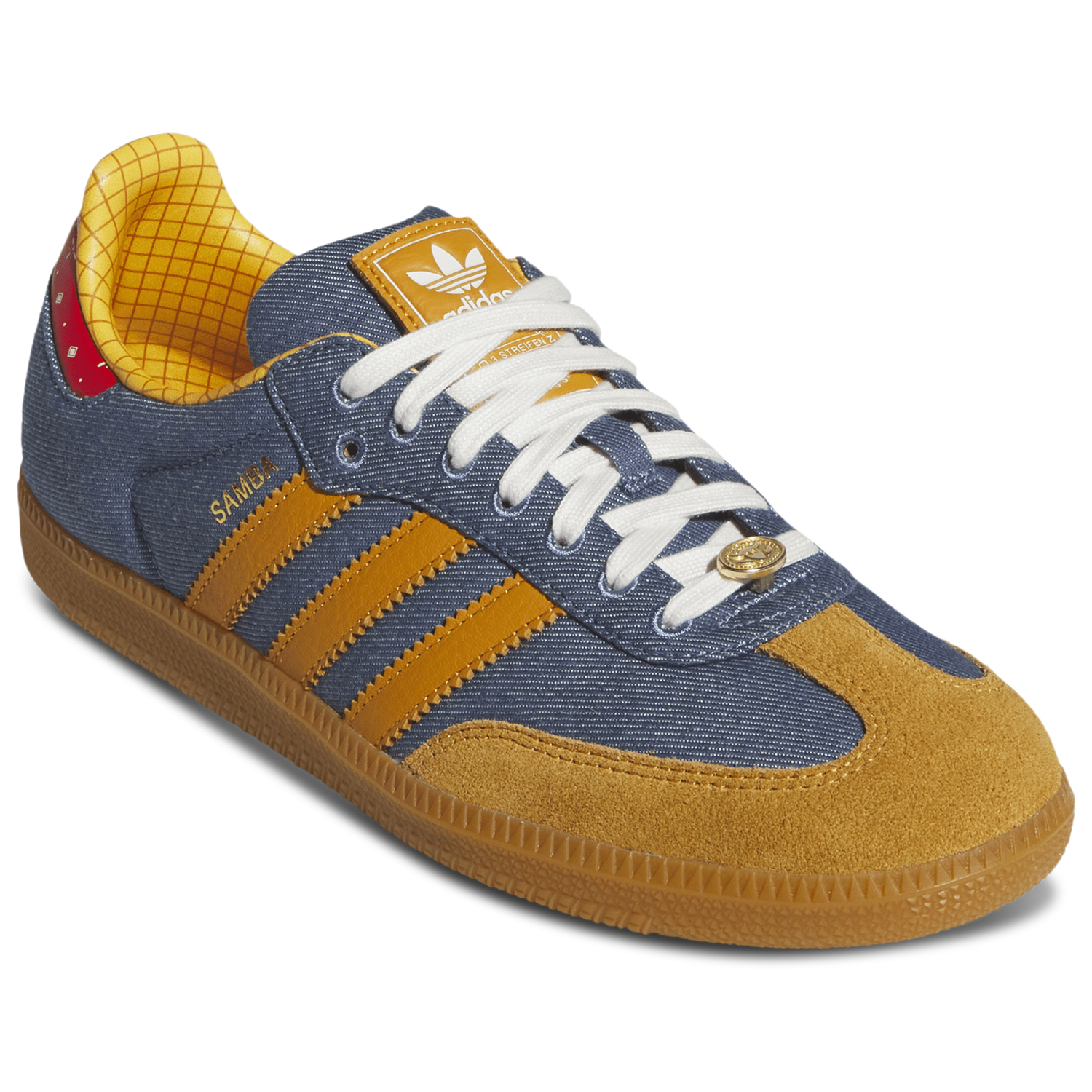 adidas Originals Samba - Men's - Blue/Yellow/Brown