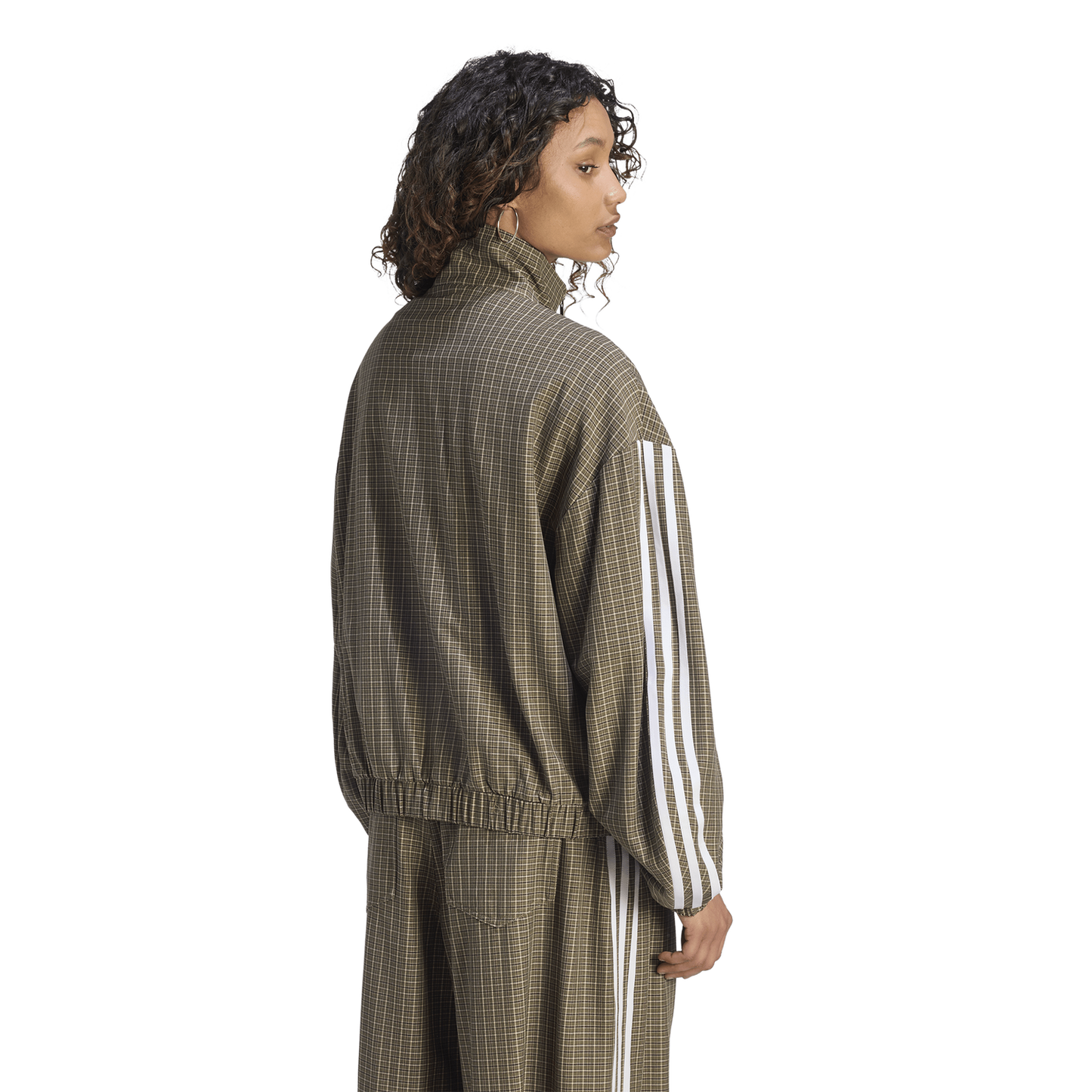 adidas Originals Checks Track Top - Women's - Olive Strata/Wonder Beige/Aurora Coffee