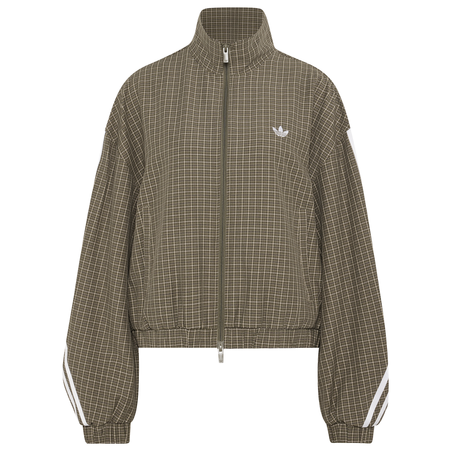 adidas Originals Checks Track Top - Women's - Olive Strata/Wonder Beige/Aurora Coffee