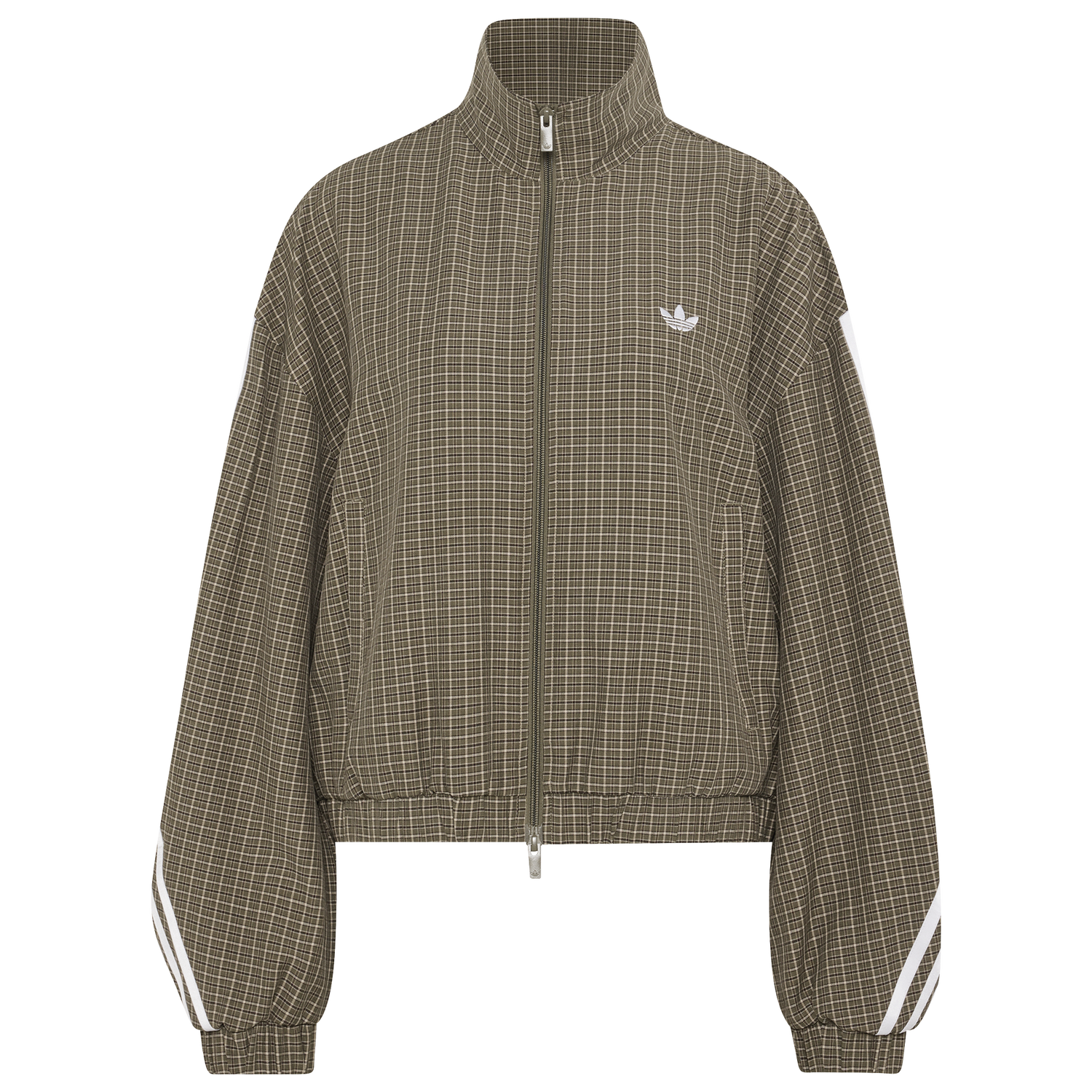 adidas Originals Checks Track Top - Women's - Olive Strata/Wonder Beige/Aurora Coffee