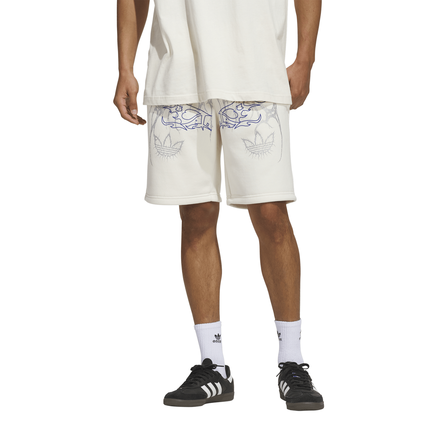 adidas Metal Shorts - Men's - Wonder White/Grey