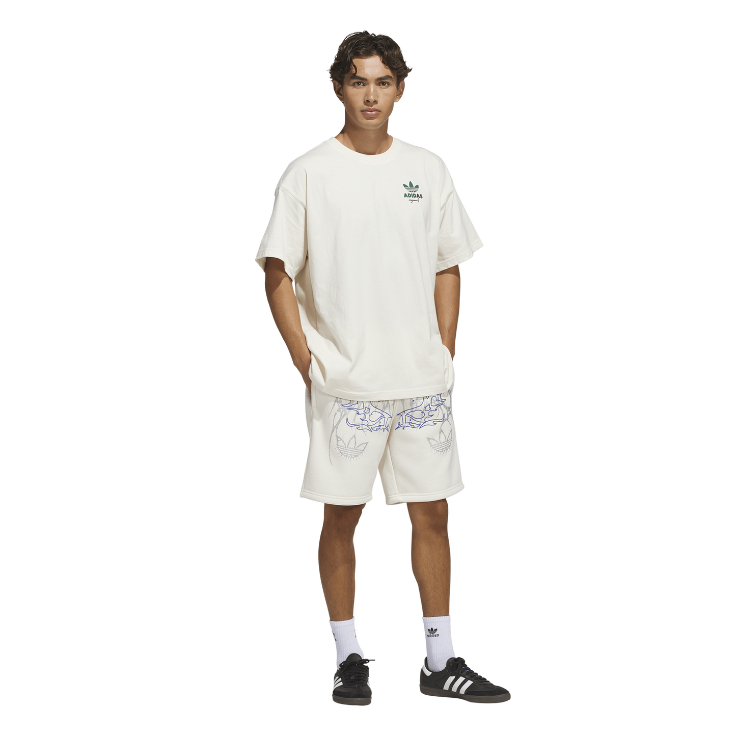 adidas Metal Shorts - Men's - Wonder White/Grey